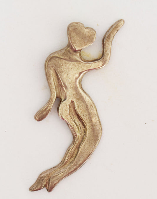 Modern Mermaid Woman -Aphrodite -  Erotic Pose - Sexy - Love - Pendant - 925 Sterling Silver