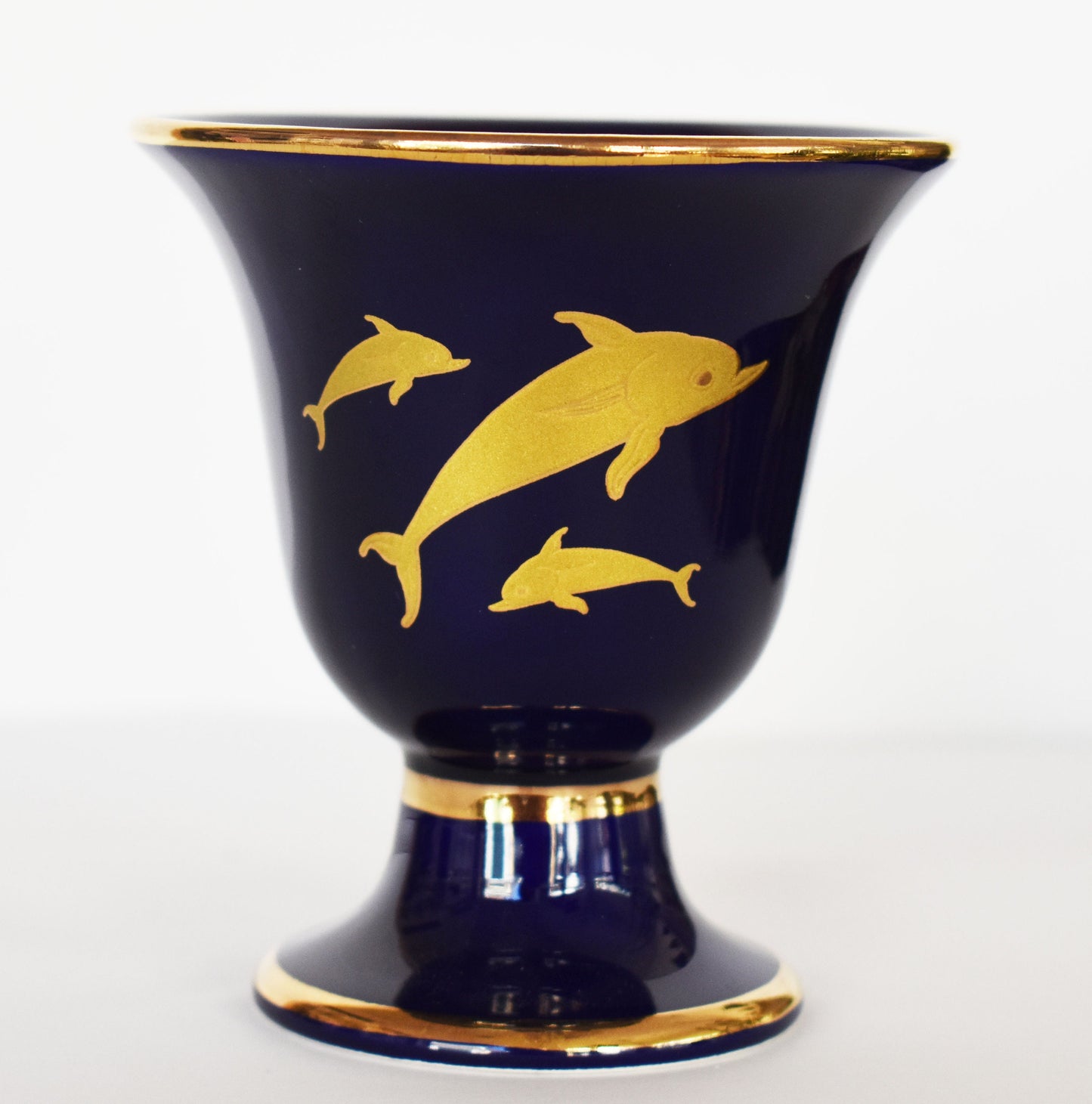 Pythagoras Cup - Fair Cup, Cup of Justice - Athenian Trireme - Dolphin, Poseidon's Symbol - Ceramic  - Handmade in Greece