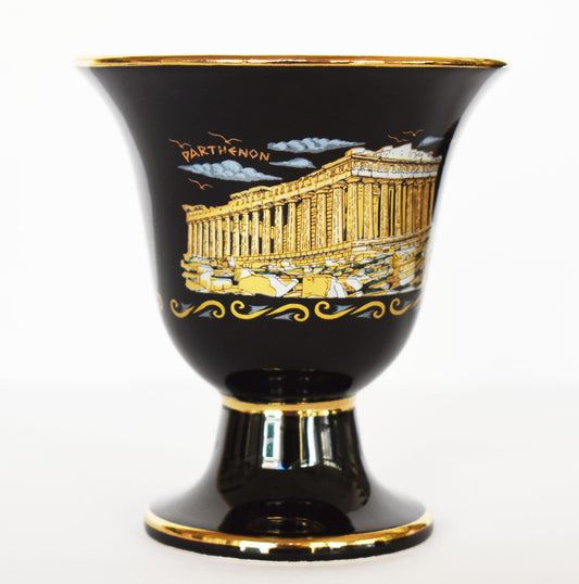 Pythagoras Cup - Fair Cup, Cup of Justice - Parthenon, Symposium, Greek Map - Ceramic  - Handmade in Greece