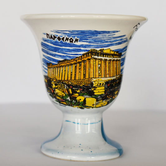 Pythagoras Cup - Fair Cup, Cup of Justice - Parthenon, Athena's Temple - Ceramic  - Handmade in Greece