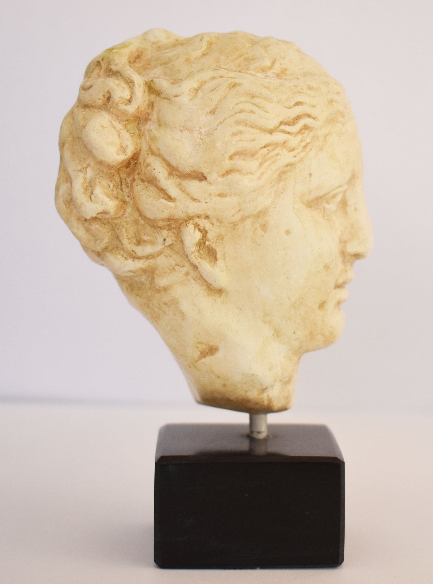 Hygieia - Greek Goddess of Health, Cleanliness and Hygiene - Marble Base - Museum Reproduction - Head Bust