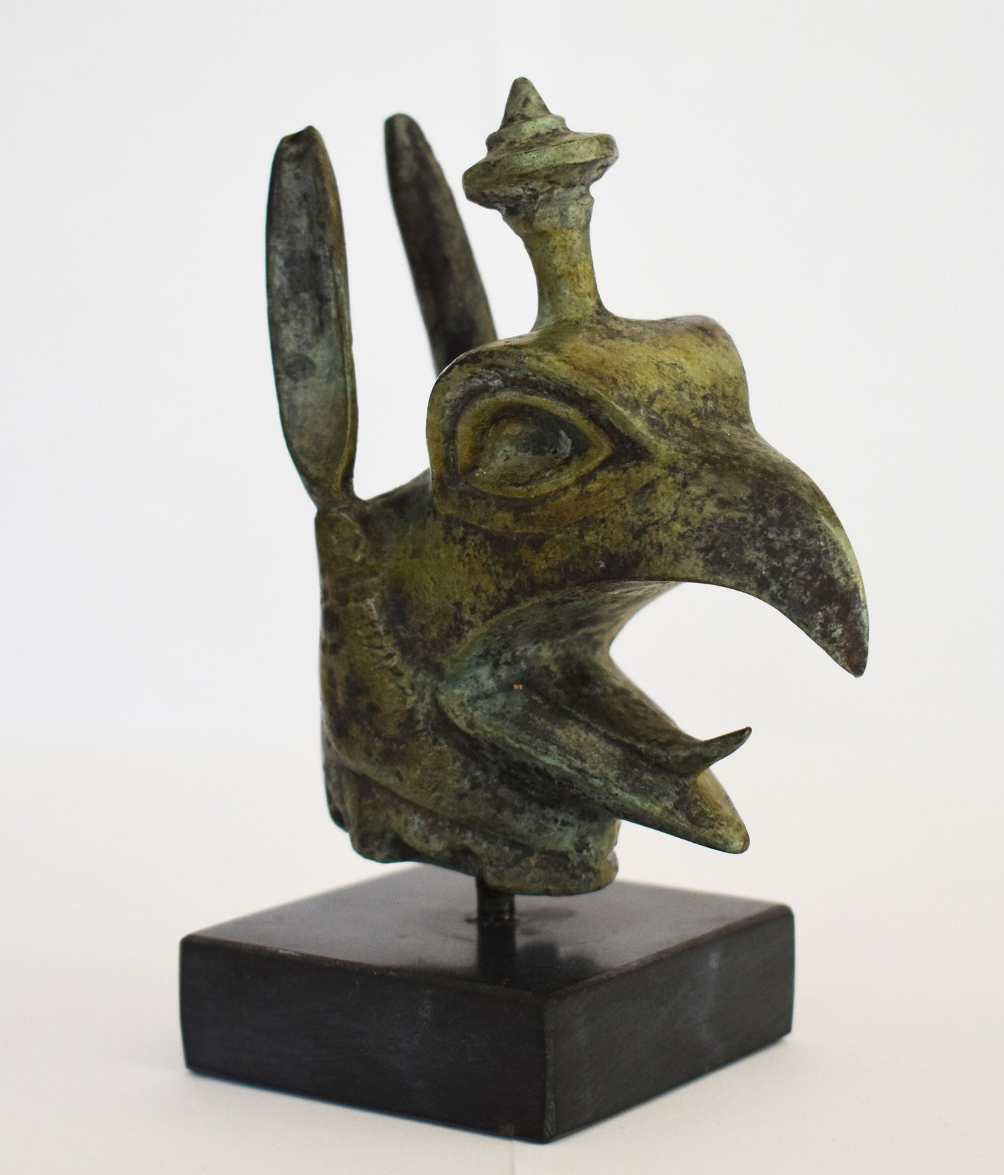 Griffin Head Bust -  Marble Base - Greek Legendary Creature - Symbol of power, might, the majestic, nobility, leadership - Replica - Bronze