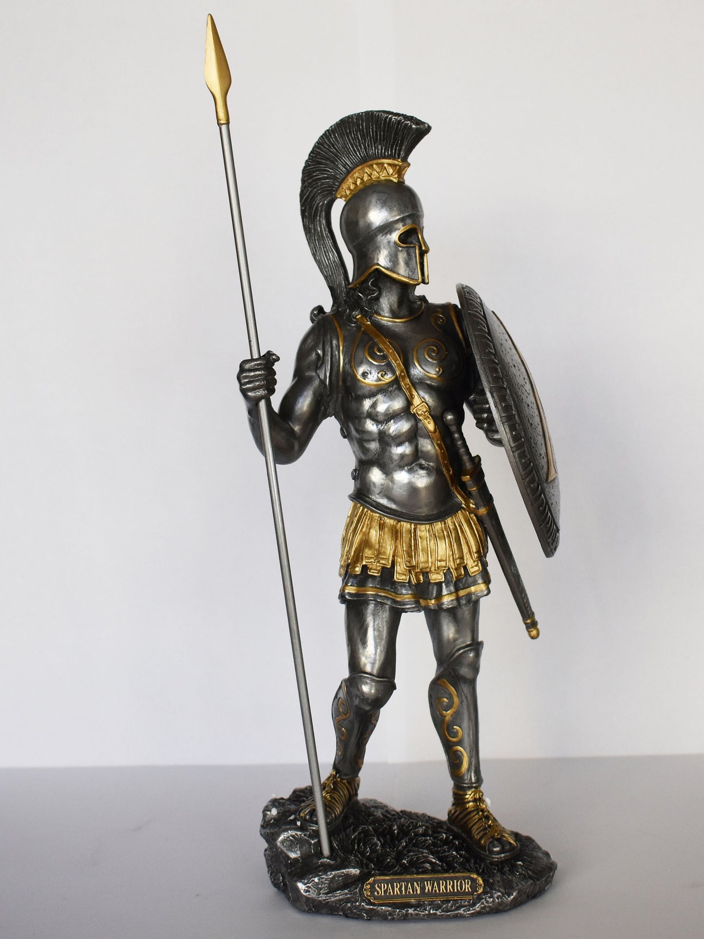 Spartan Hoplite - King Leonidas and 300 - Battle of Thermopylae - 480 BC - Greeks against Persians - Cold Cast Tin Resin