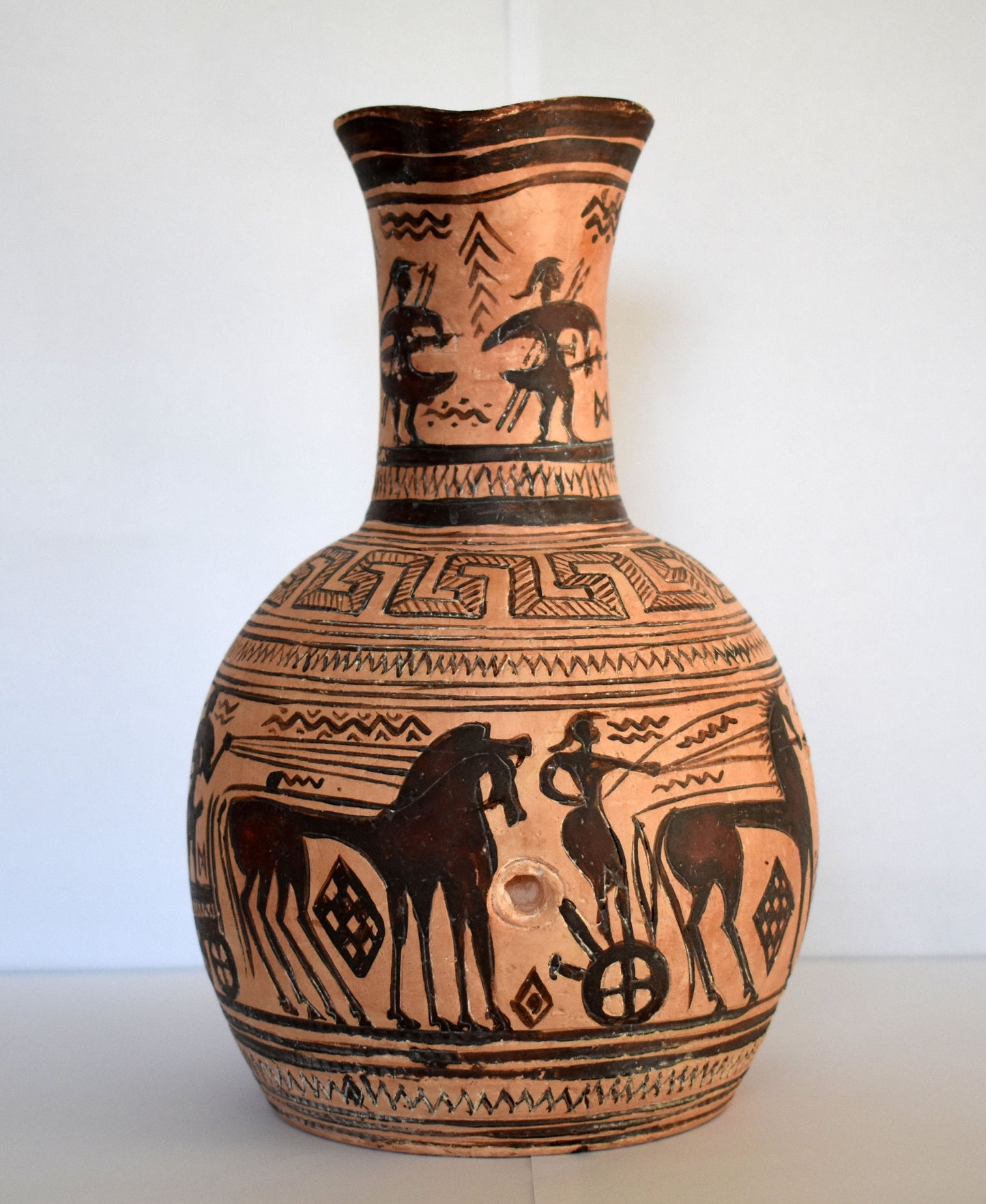 Psykter - Wine Cooler Vessel - Attic Geometric Period -  Part of the Ancient Greek Symposium - Reproduction - Ceramic Artifact