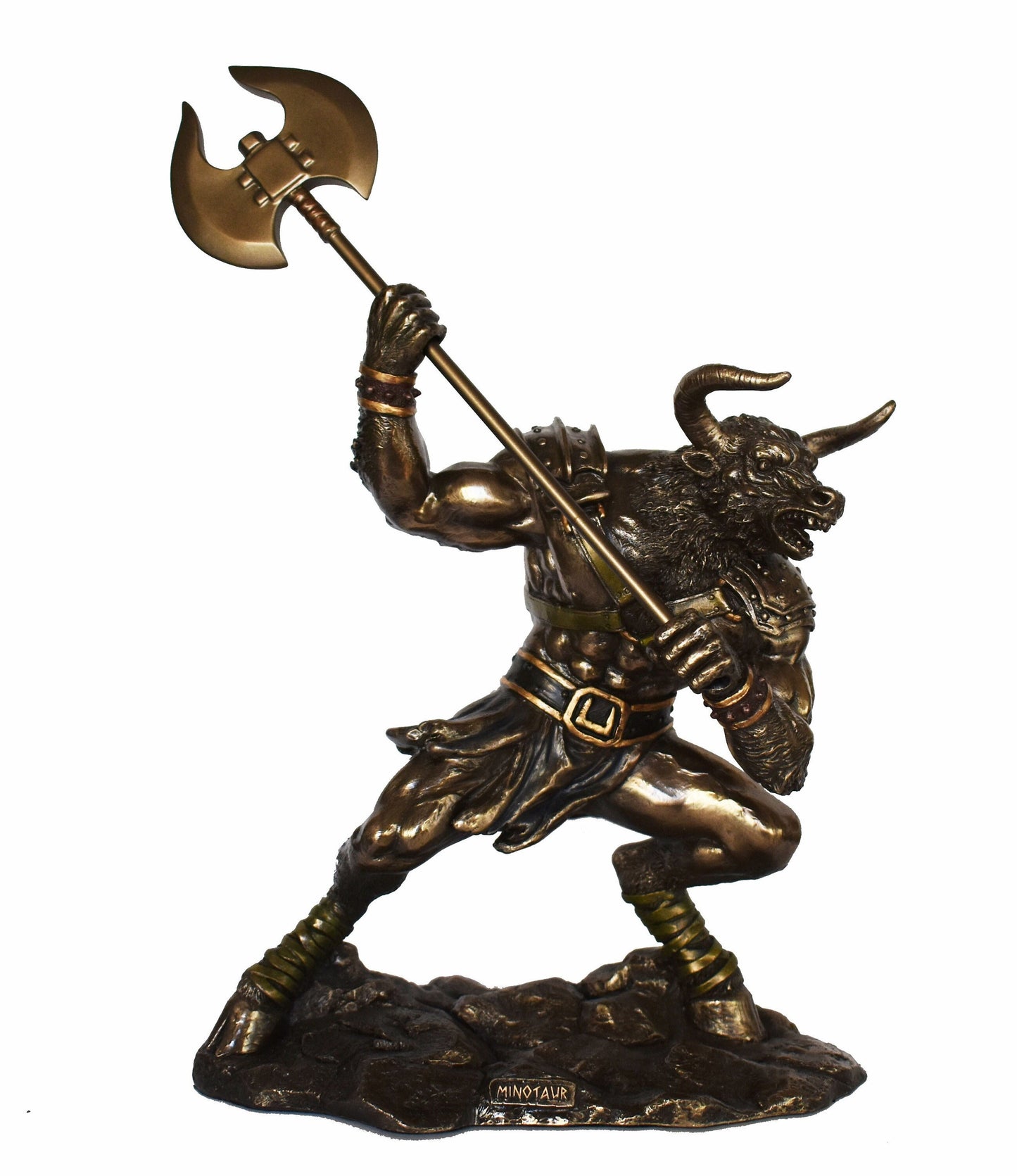 Minotaur - Mythical Creature, Half-Man, Half-Bull - Fierce and Very Strong - Labyrinth, King Minos, Crete, Theseus - Cold Cast Bronze Resin
