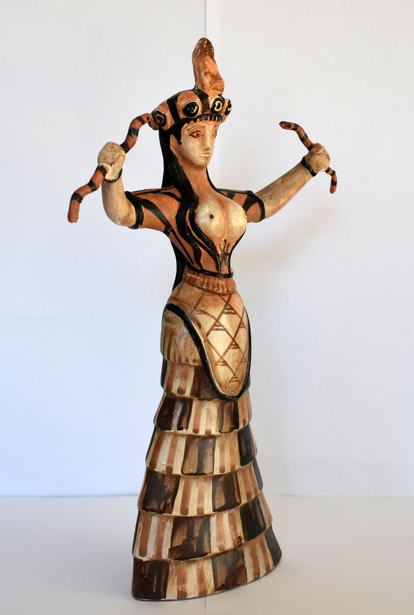 Minoan Snake Goddess - Chtonic Aspects - Symbol of the Underworld, Fertility, Sexuality - Bronze Age, Protector of Nature - Ceramic Artifact