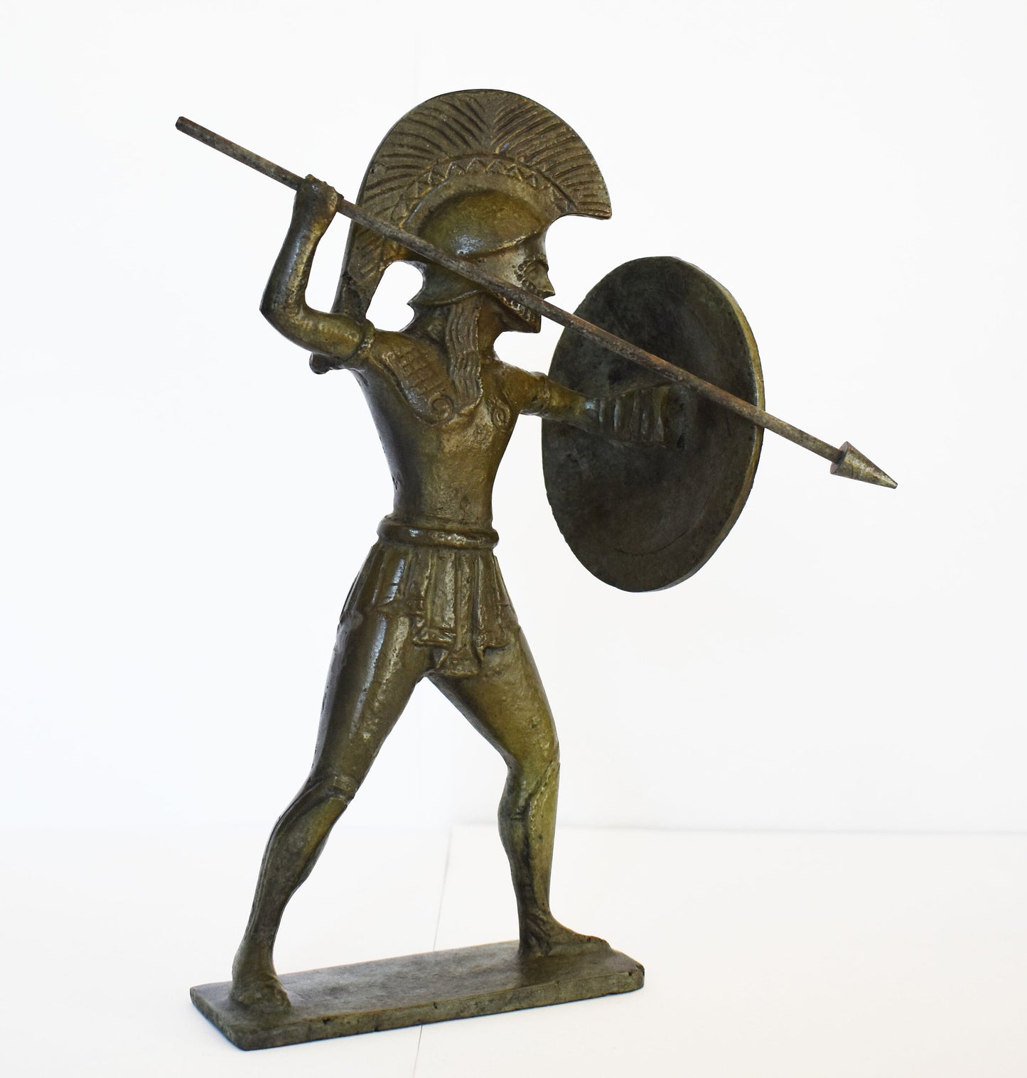 Leonidas - Spartan King - the Epic Battle of the 300 at Thermopylae - 480 BC - pure bronze statue