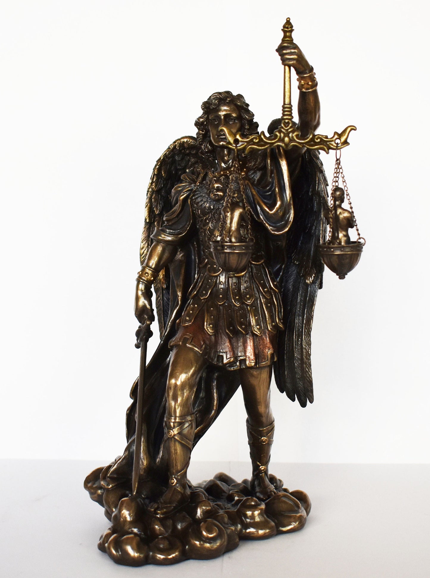Archangel Michael - Leader of God's Armies against Satan's Forces in the Book of Revelation - Guide - Cold Cast Bronze Resin