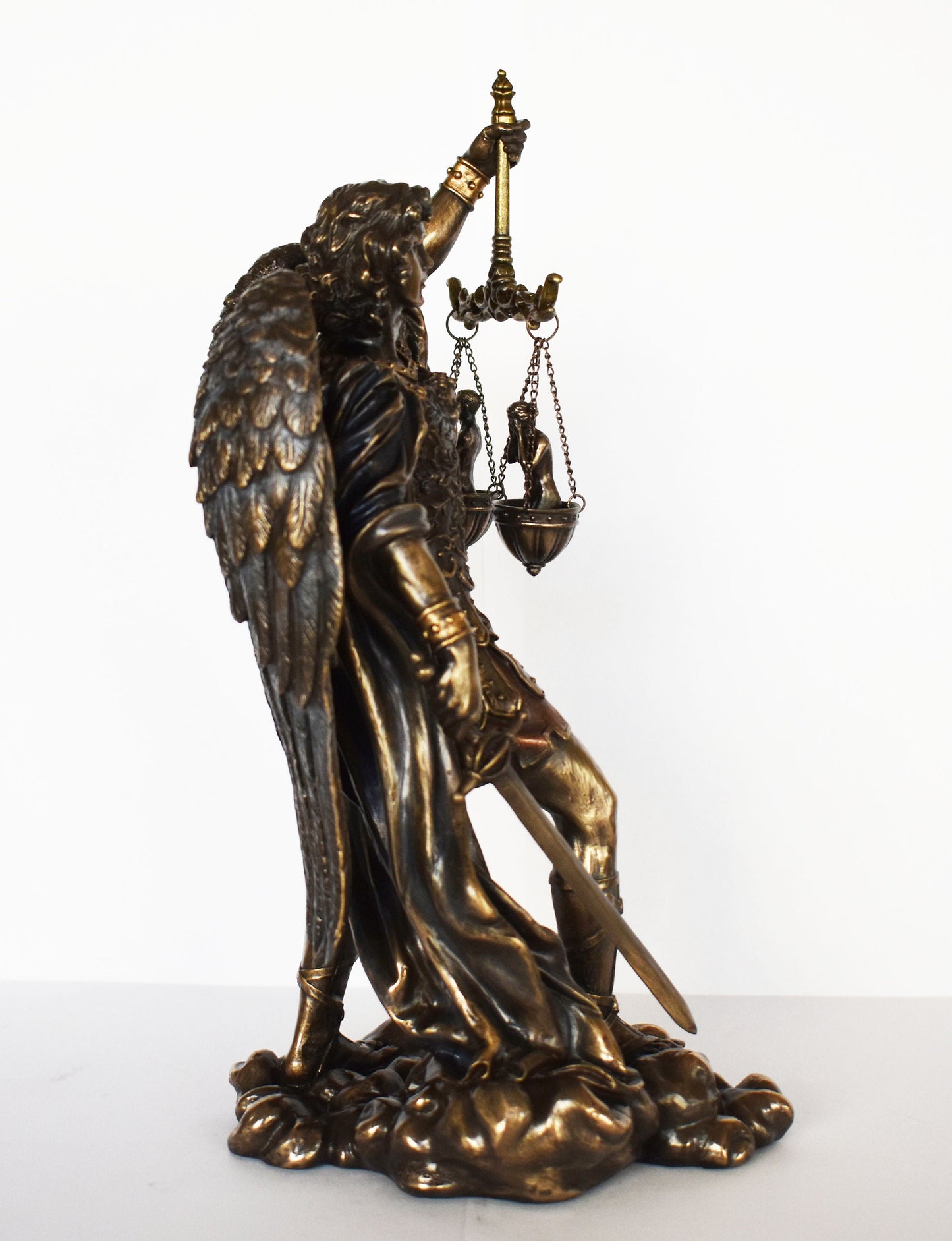 Archangel Michael - Leader of God's Armies against Satan's Forces in the Book of Revelation - Guide - Cold Cast Bronze Resin