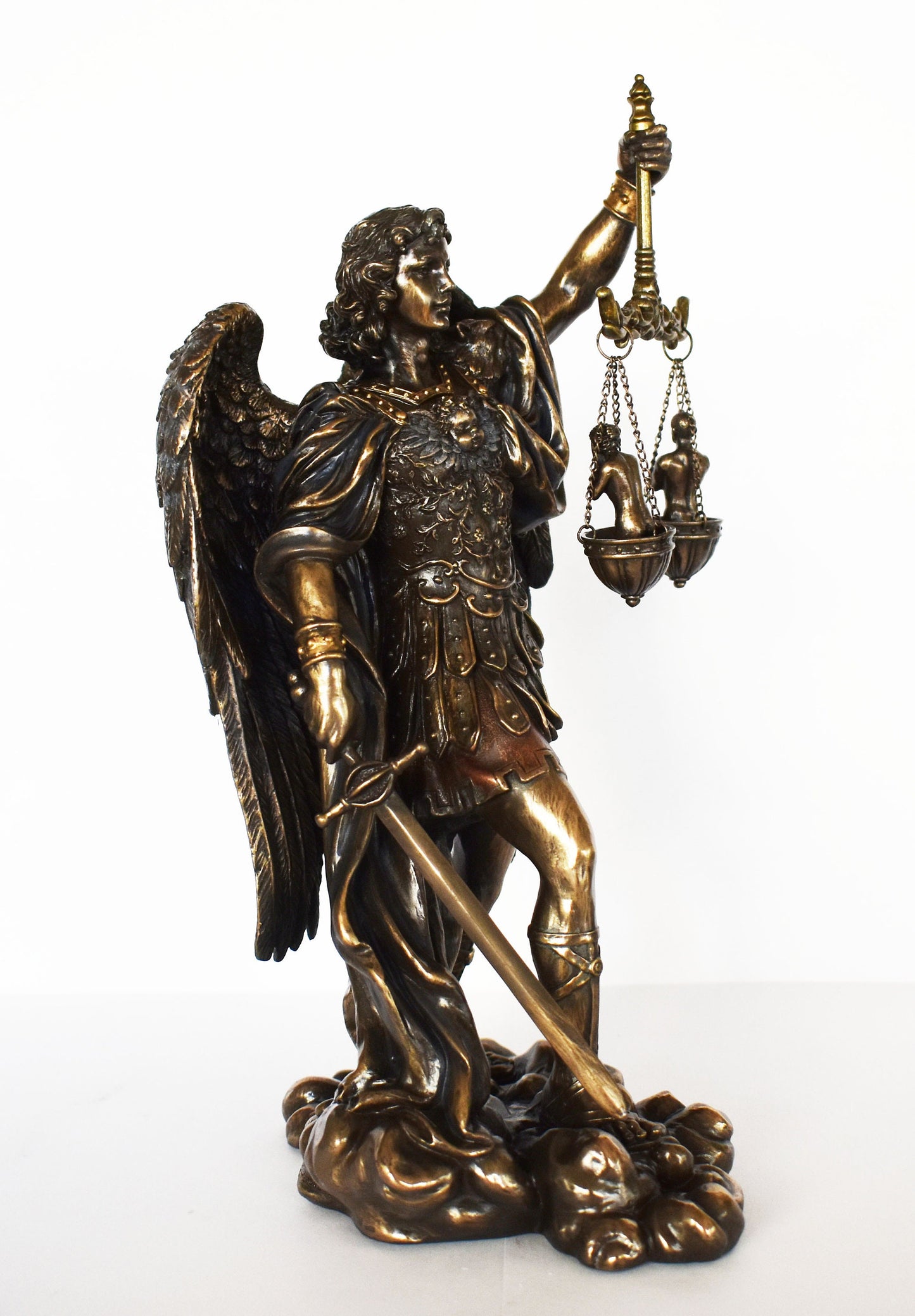 Archangel Michael - Leader of God's Armies against Satan's Forces in the Book of Revelation - Guide - Cold Cast Bronze Resin