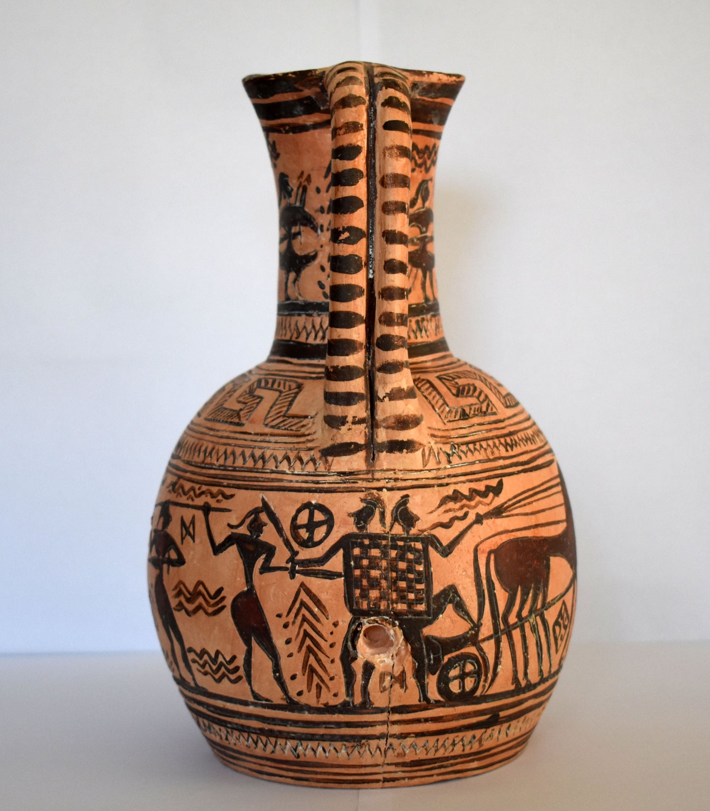 Psykter - Wine Cooler Vessel - Attic Geometric Period -  Part of the Ancient Greek Symposium - Reproduction - Ceramic Artifact