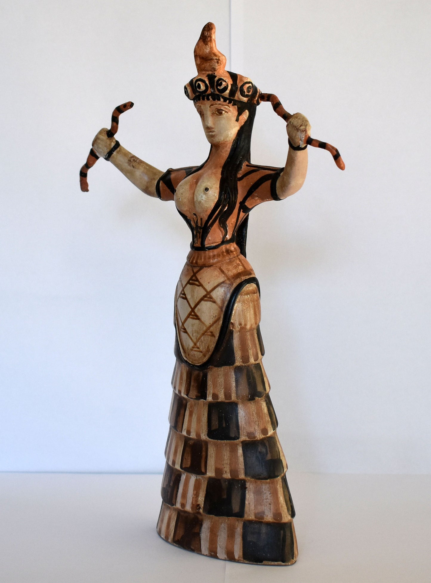 Minoan Snake Goddess - Chtonic Aspects - Symbol of the Underworld, Fertility, Sexuality - Bronze Age, Protector of Nature - Ceramic Artifact