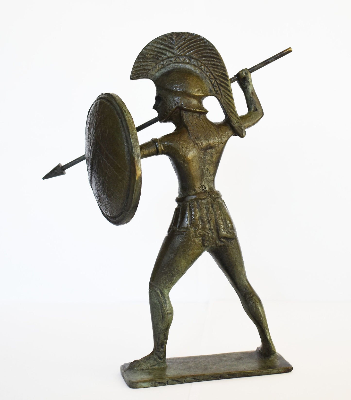 Leonidas - Spartan King - the Epic Battle of the 300 at Thermopylae - 480 BC - pure bronze statue