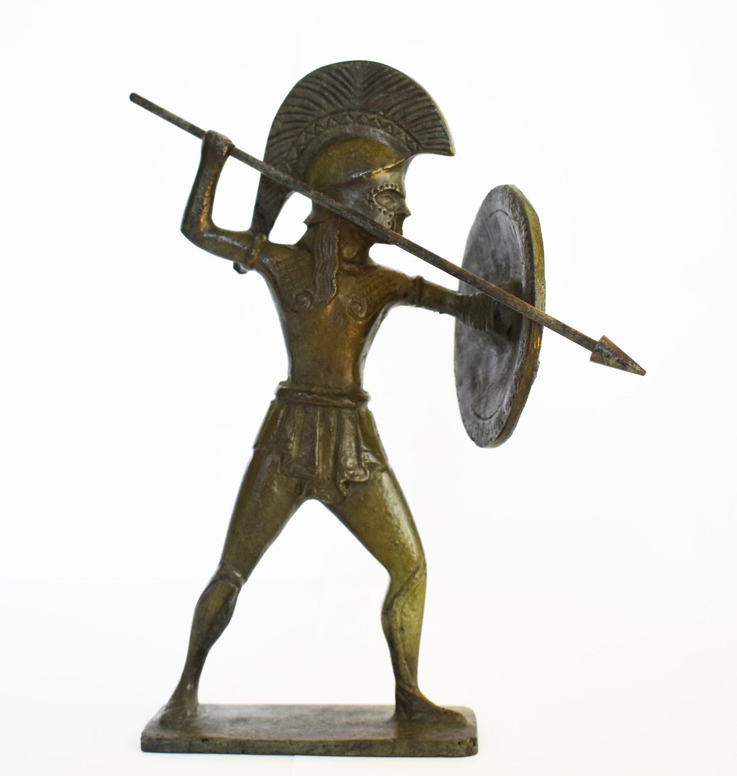 Leonidas - Spartan King - the Epic Battle of the 300 at Thermopylae - 480 BC - pure bronze statue