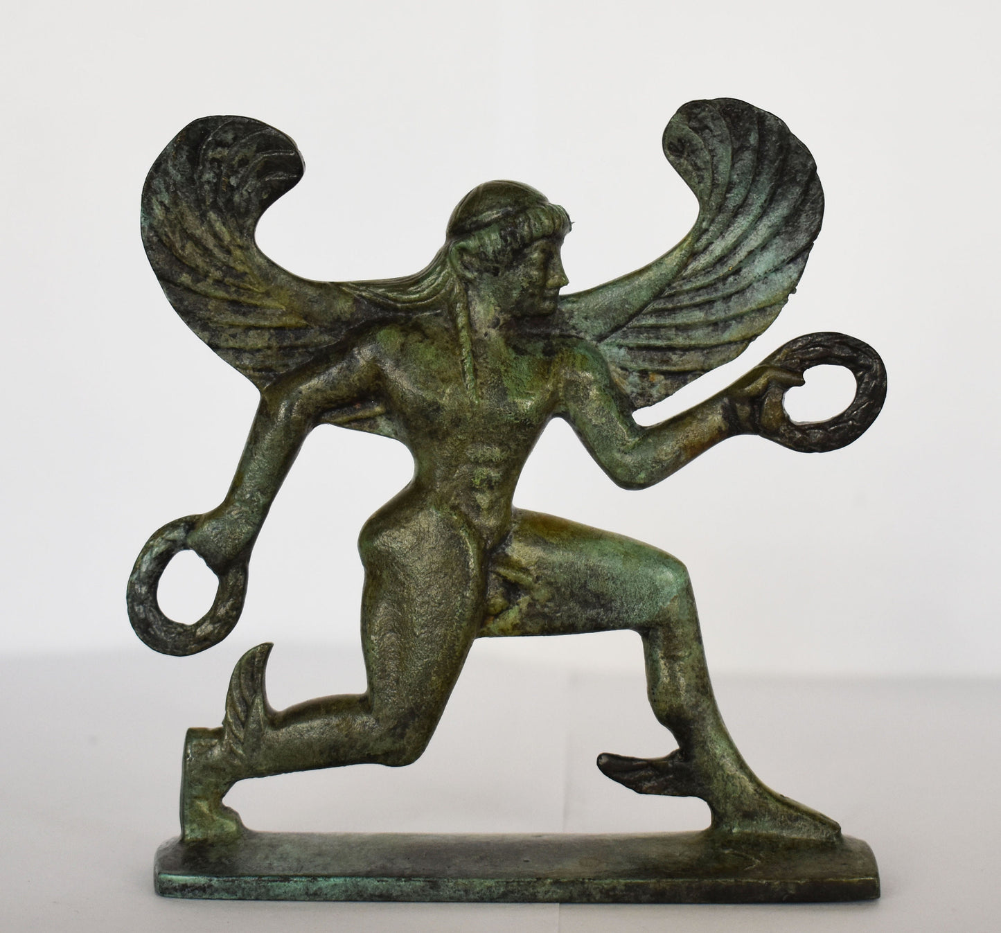 Gorgon - Powerful, winged Daimon - Mythical female Creature - Symbol of protection against the Evil - pure Bronze Sculpture