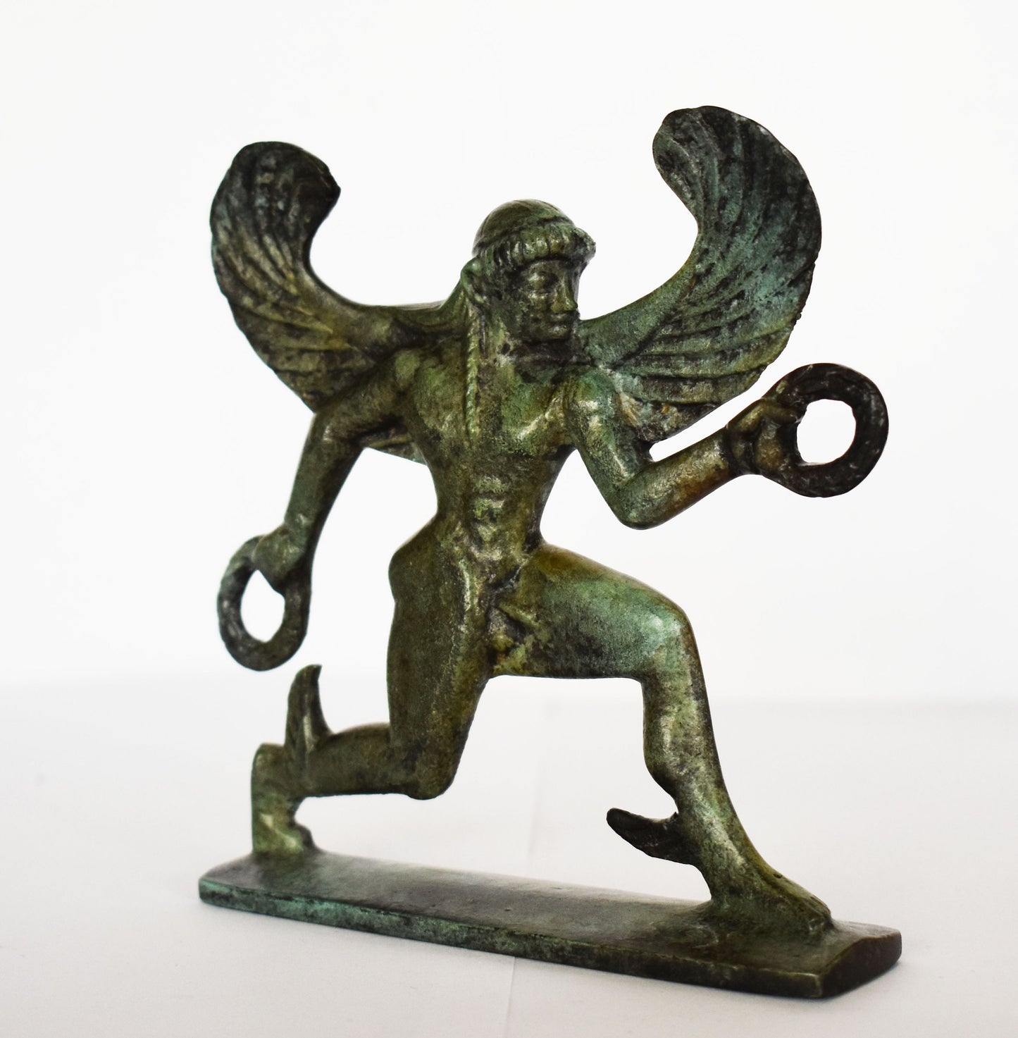 Gorgon - Powerful, winged Daimon - Mythical female Creature - Symbol of protection against the Evil - pure Bronze Sculpture