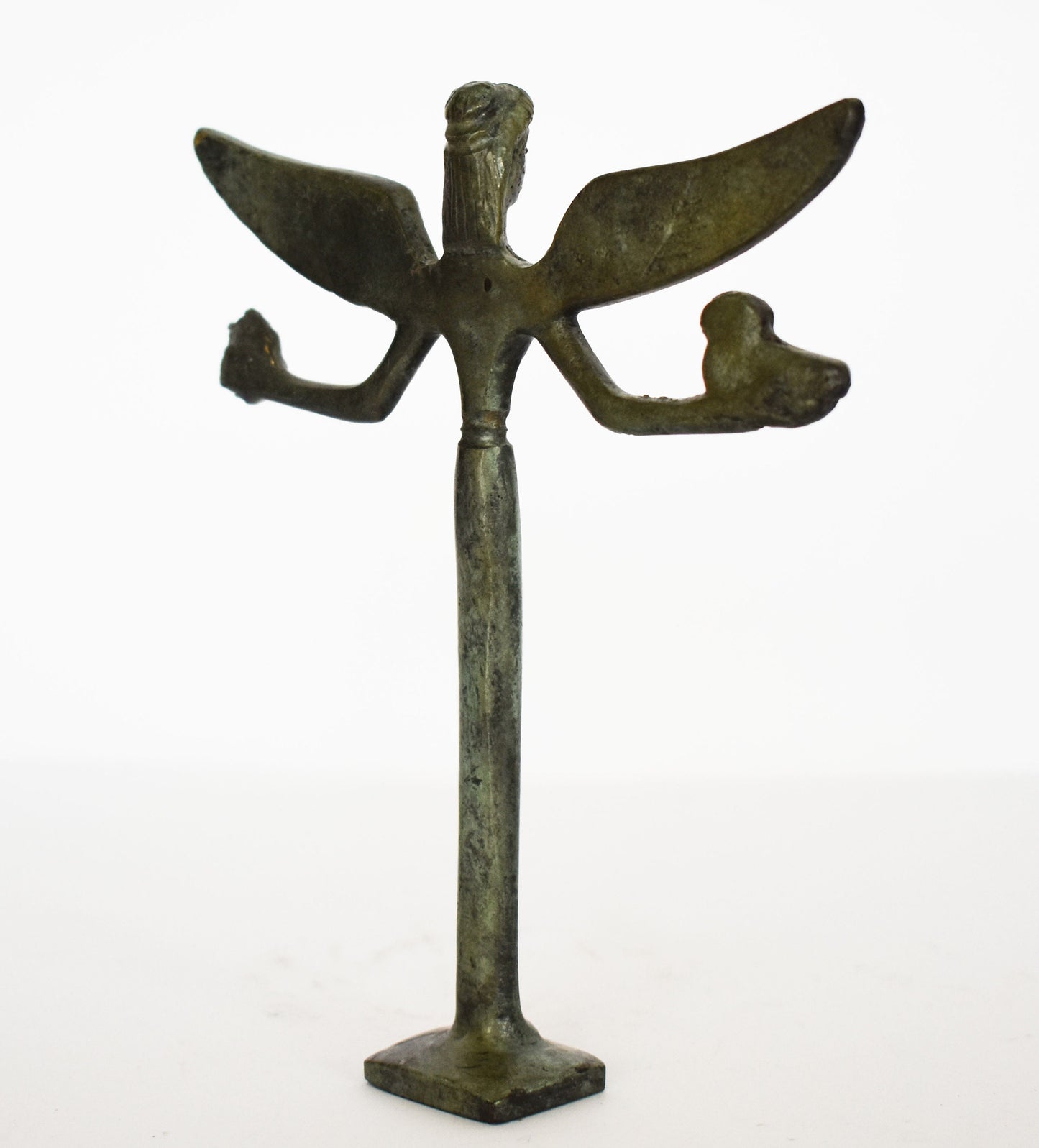 Nike Victoria with Owl, Symbol of Wisdom - Greek Roman Winged Goddess of Victory - pure Bronze Sculpture