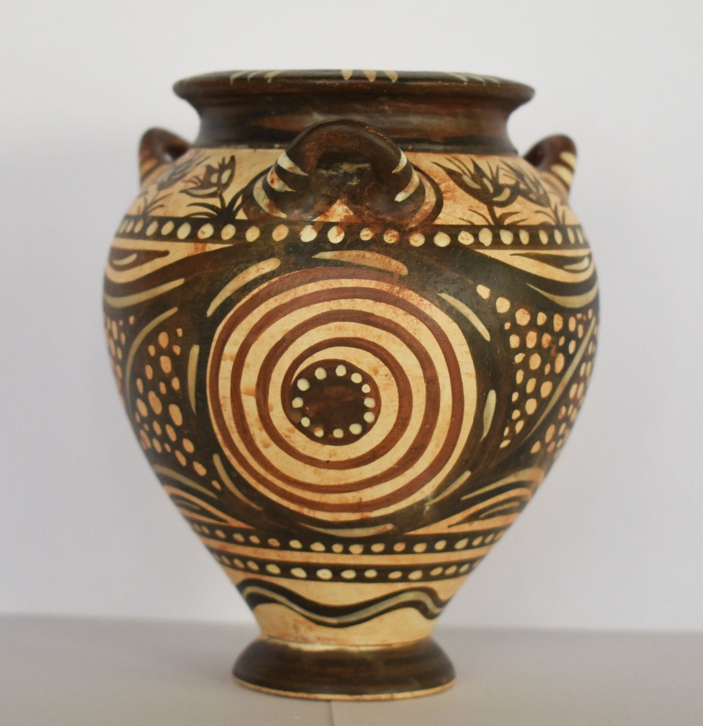 Vessel with Eternity Symbol - Minoan - Akrotiri, Thera - 1700 BC - Small - Ceramic Vase