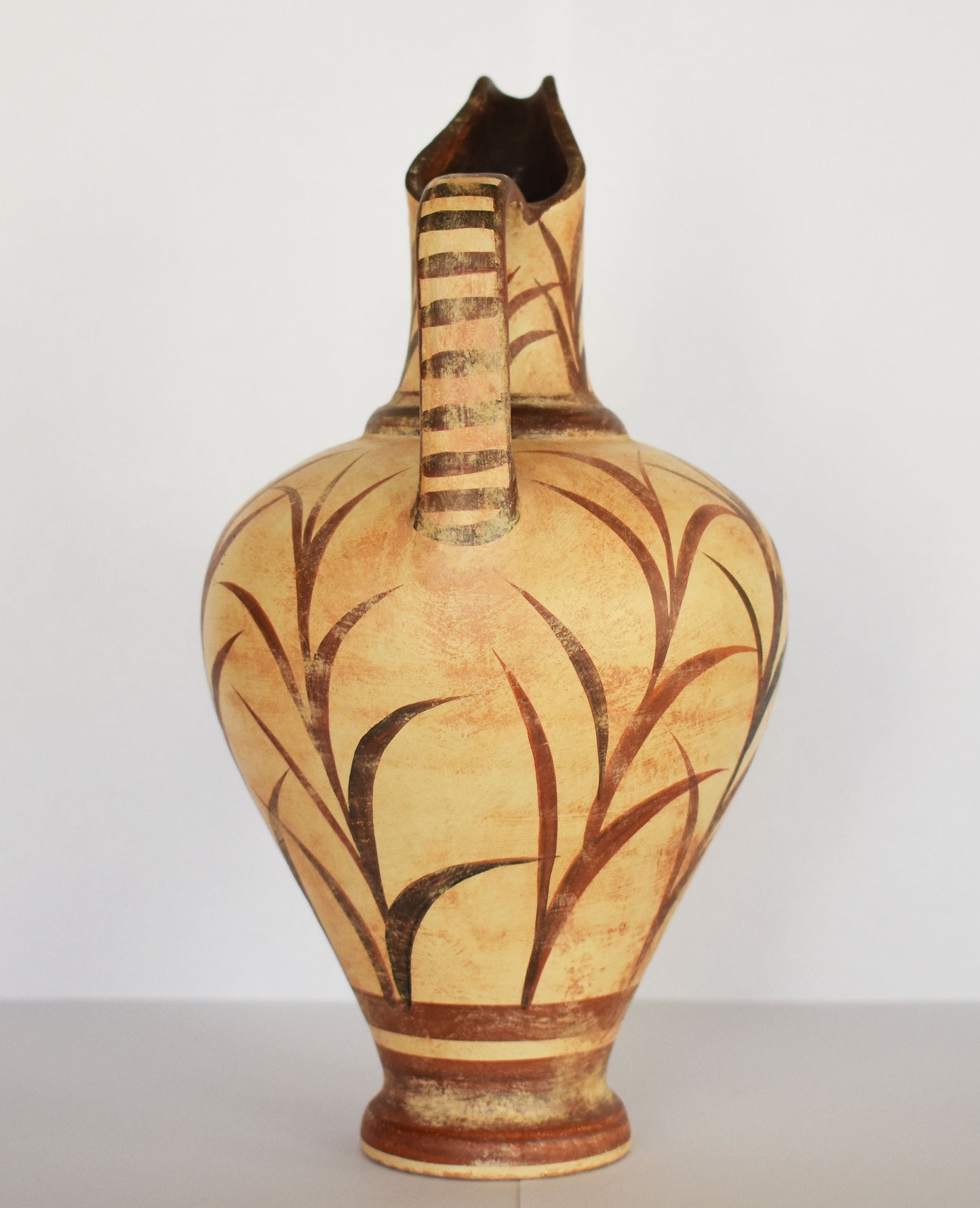 Vessel with Floral Design - Minoan - Neopalatian Period - 1700 - 1380 BC - Small - Ceramic Vase