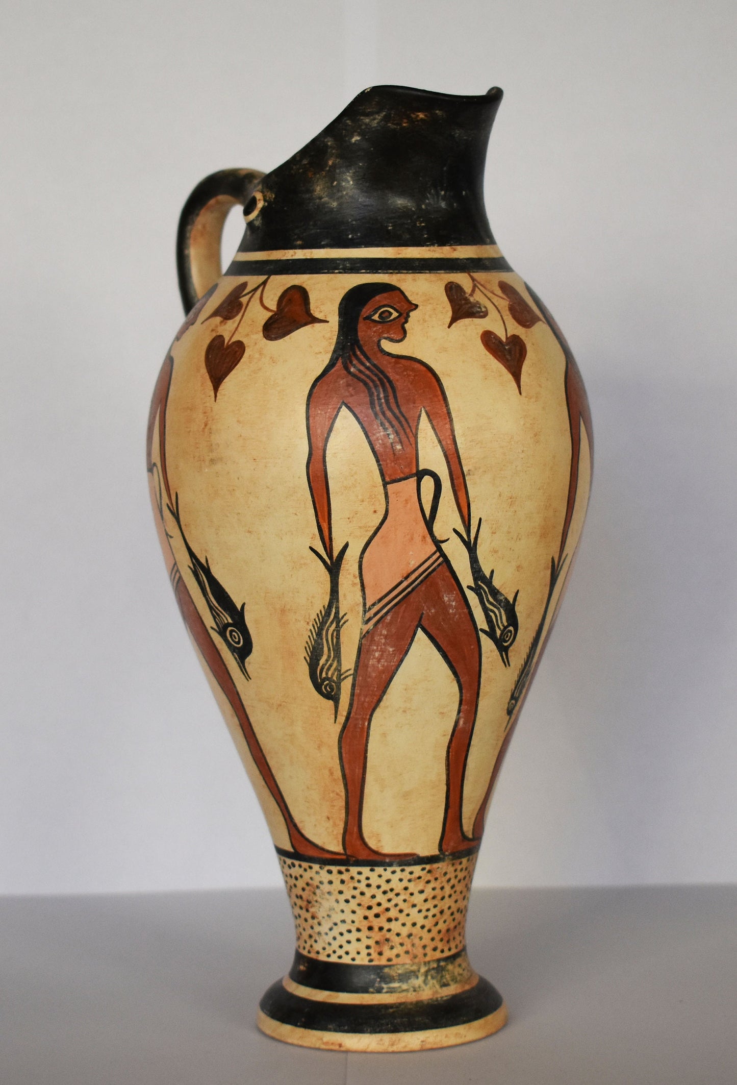 Vessel with Fisherman - Minoan - Phylakopi, Milos island- 1600 B.C. - Ceramic Vase