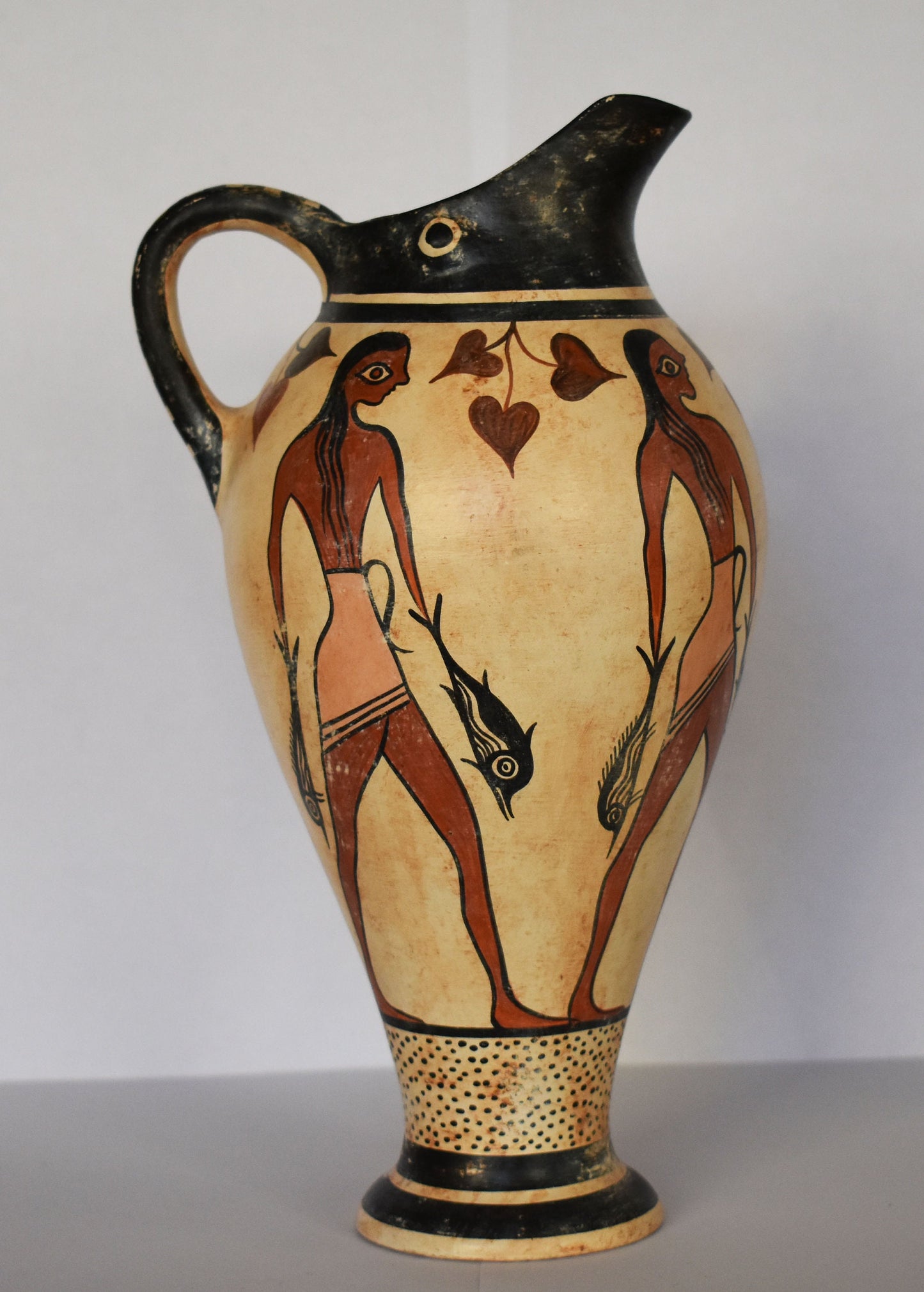 Vessel with Fisherman - Minoan - Phylakopi, Milos island- 1600 B.C. - Ceramic Vase