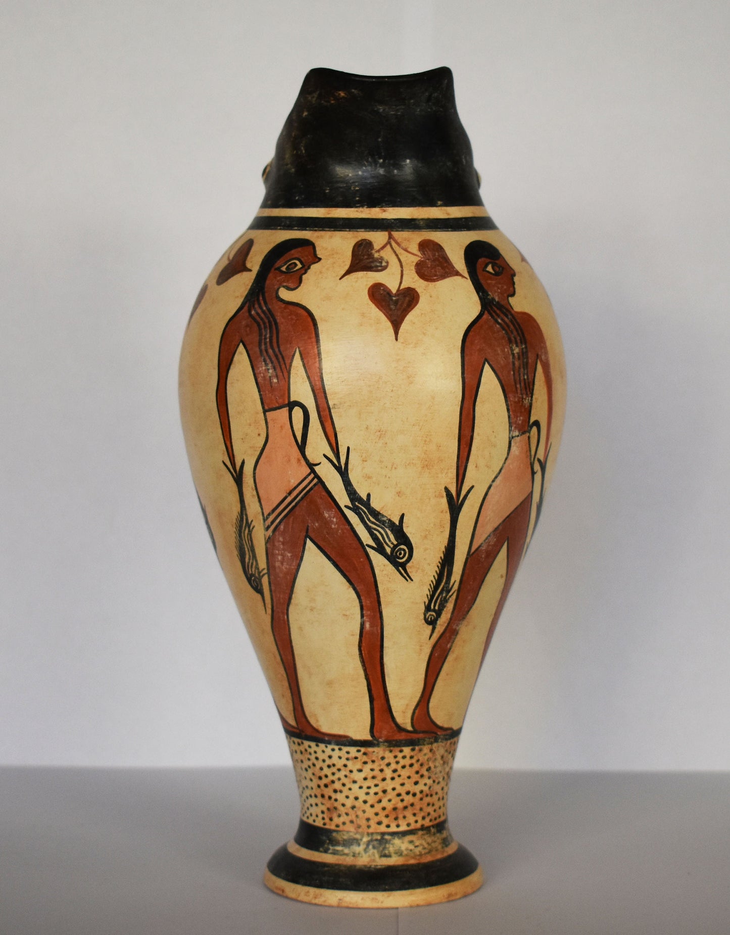 Vessel with Fisherman - Minoan - Phylakopi, Milos island- 1600 B.C. - Ceramic Vase