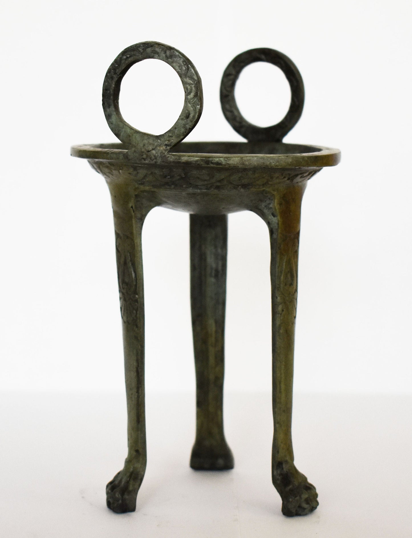 Sacrificial Tripod - Religious Furniture - Offerings or other Ritual Procedures - Small - pure Bronze  artifact