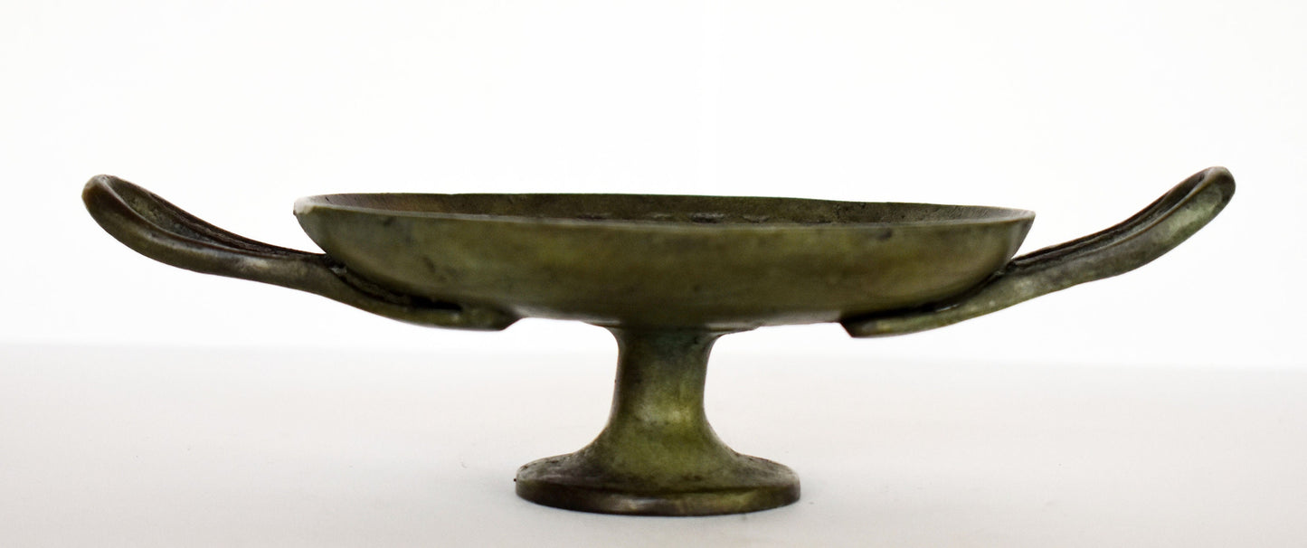 Ancient Greek Macedonian Kylix - Floral Design - Museum Reproduction - pure Bronze  item