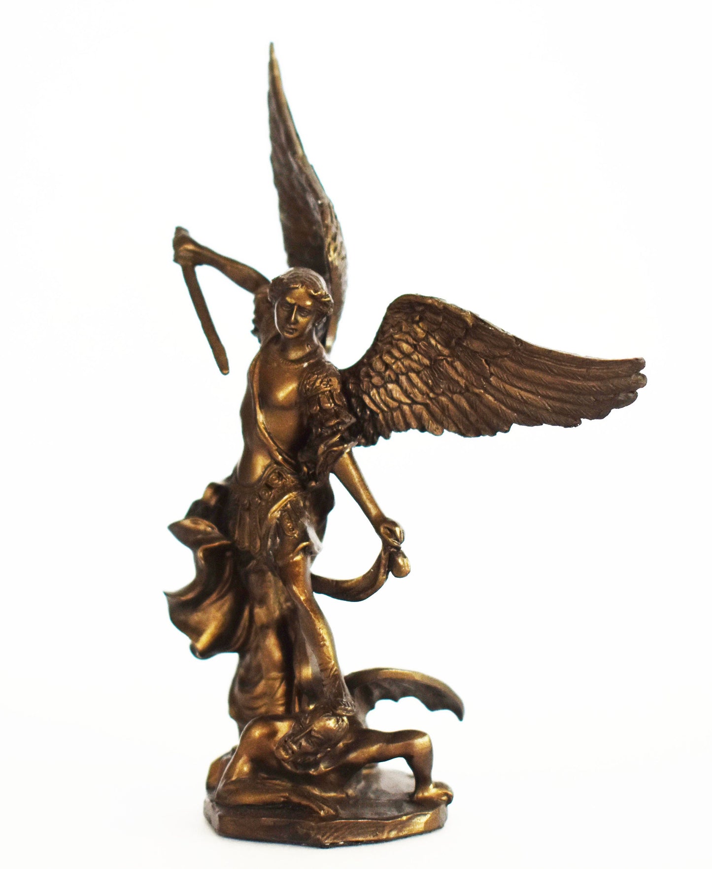 Archangel Michael - Leader of God's Armies against Satan's Forces - Miniature - Cold Cast Bronze Resin