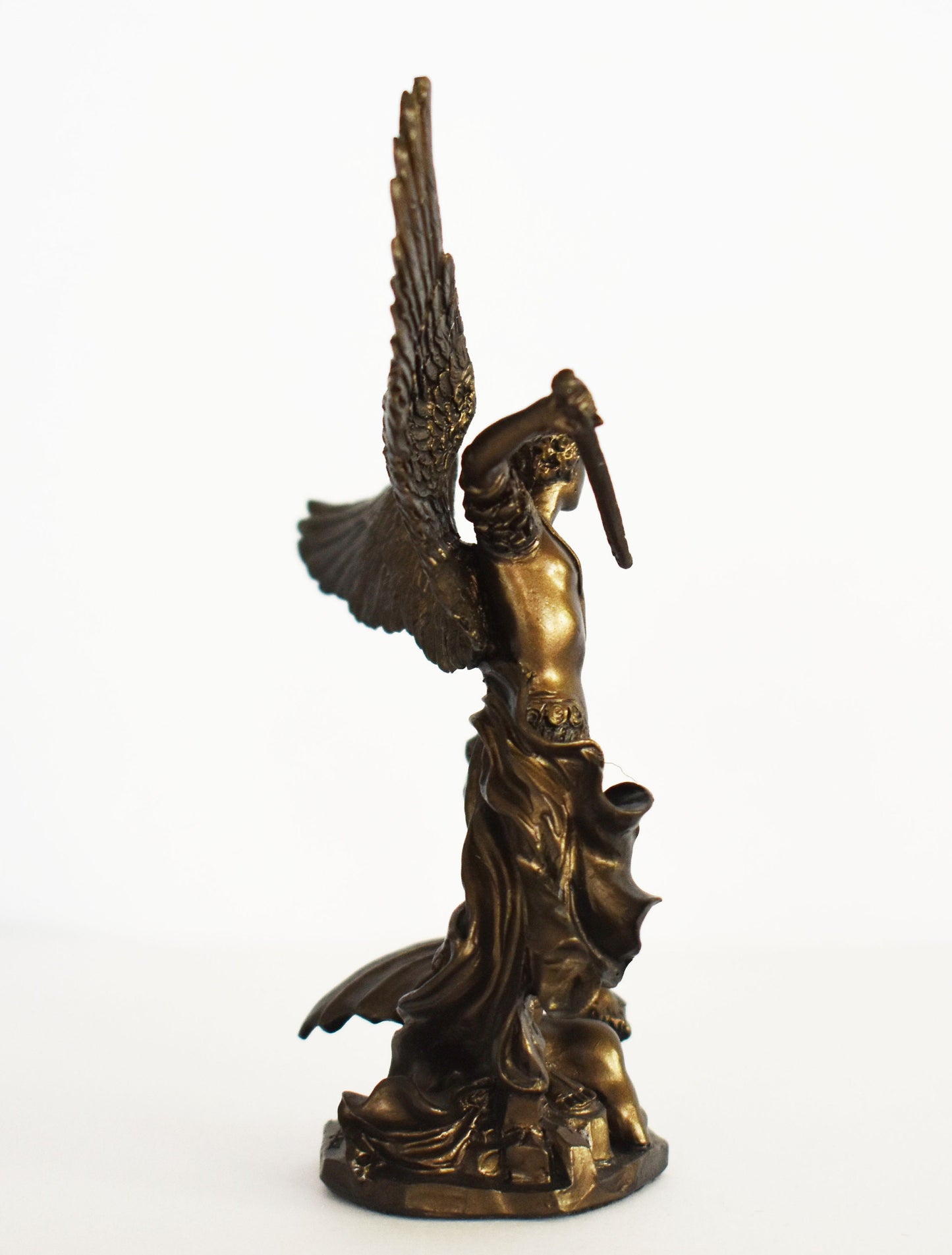 Archangel Michael - Leader of God's Armies against Satan's Forces - Miniature - Cold Cast Bronze Resin