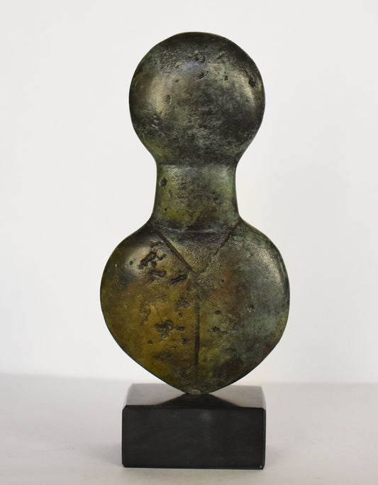 Violin-shaped Idol - Figure from Keros island - Miniature - pure Bronze  statue