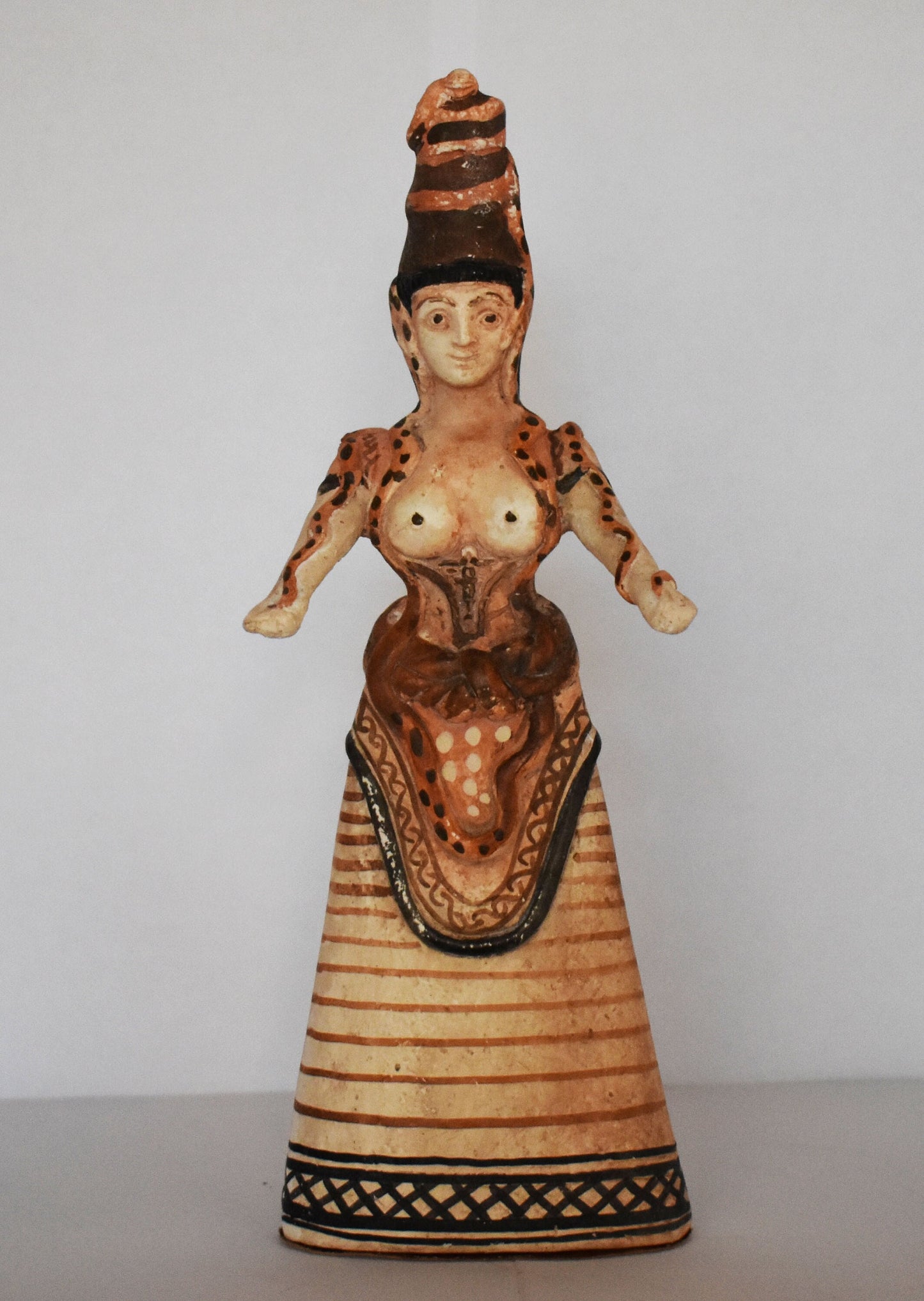 Snake Goddess - Chtonic Aspects - Symbol of the Underworld, Fertility and Sexuality - Bronze Age - Minoan Civilization - Ceramic Artifact