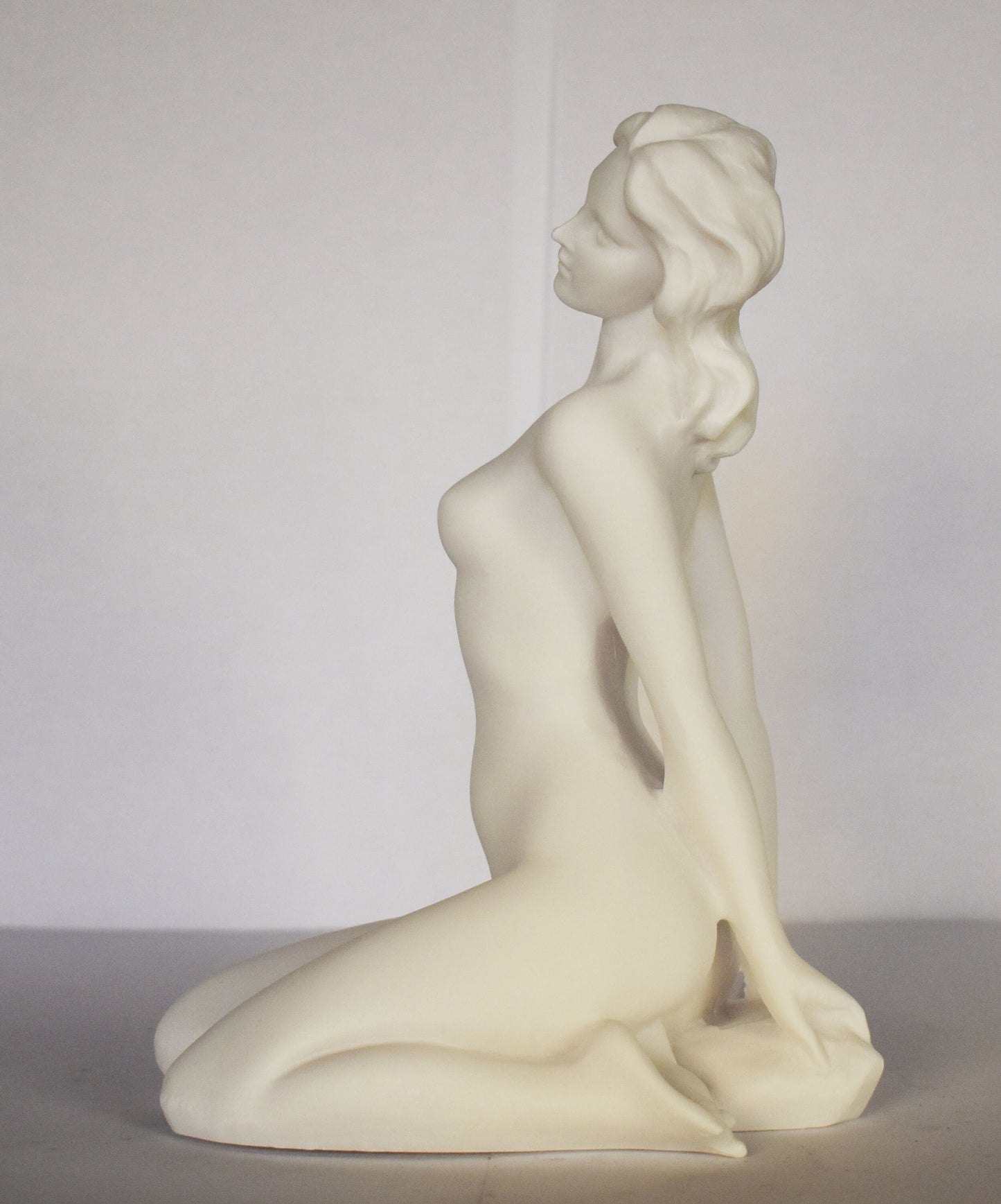 Naked Female Statue - Erotic Art - Sexy Pose - Beautiful Woman - Hot Body - Desire and Love - Alabaster Sculpture -