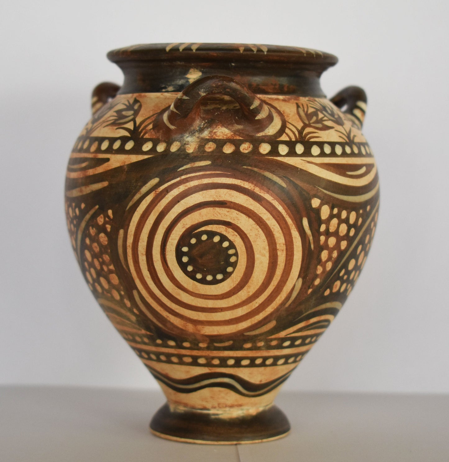 Vessel with Eternity Symbol - Minoan - Akrotiri, Thera - 1700 BC - Small - Ceramic Vase