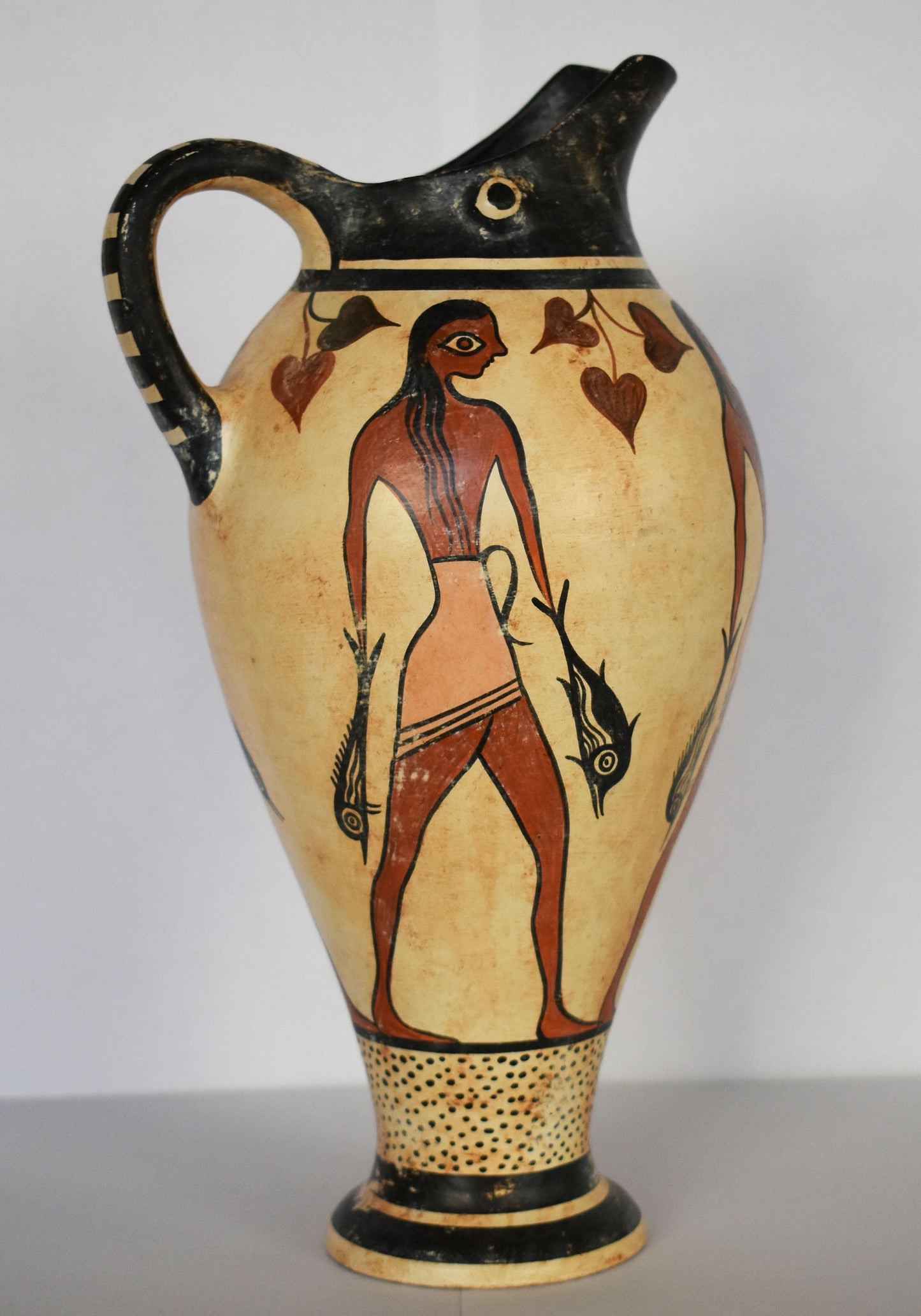 Vessel with Fisherman - Minoan - Phylakopi, Milos island- 1600 B.C. - Ceramic Vase