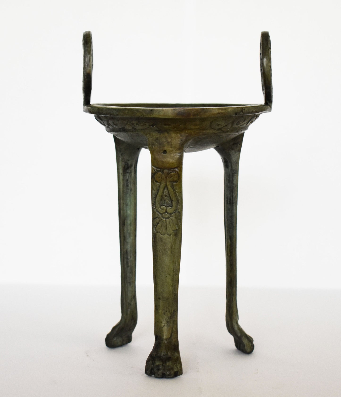 Sacrificial Tripod - Religious Furniture - Offerings or other Ritual Procedures - Small - pure Bronze  artifact