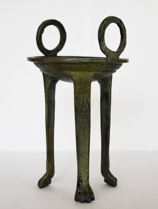 Sacrificial Tripod - Religious Furniture - Offerings or other Ritual Procedures - Small - pure Bronze  artifact