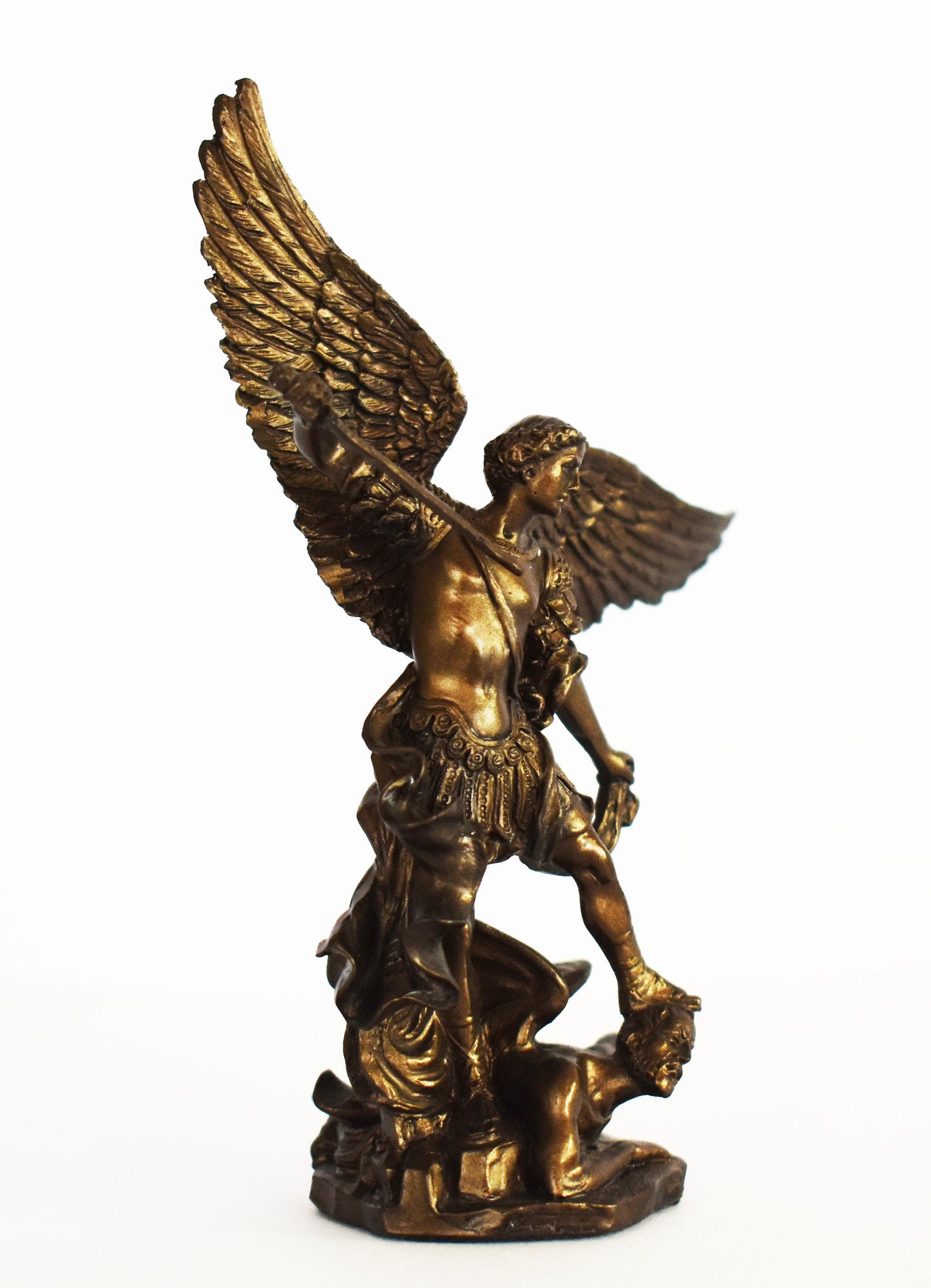 Archangel Michael - Leader of God's Armies against Satan's Forces - Miniature - Cold Cast Bronze Resin