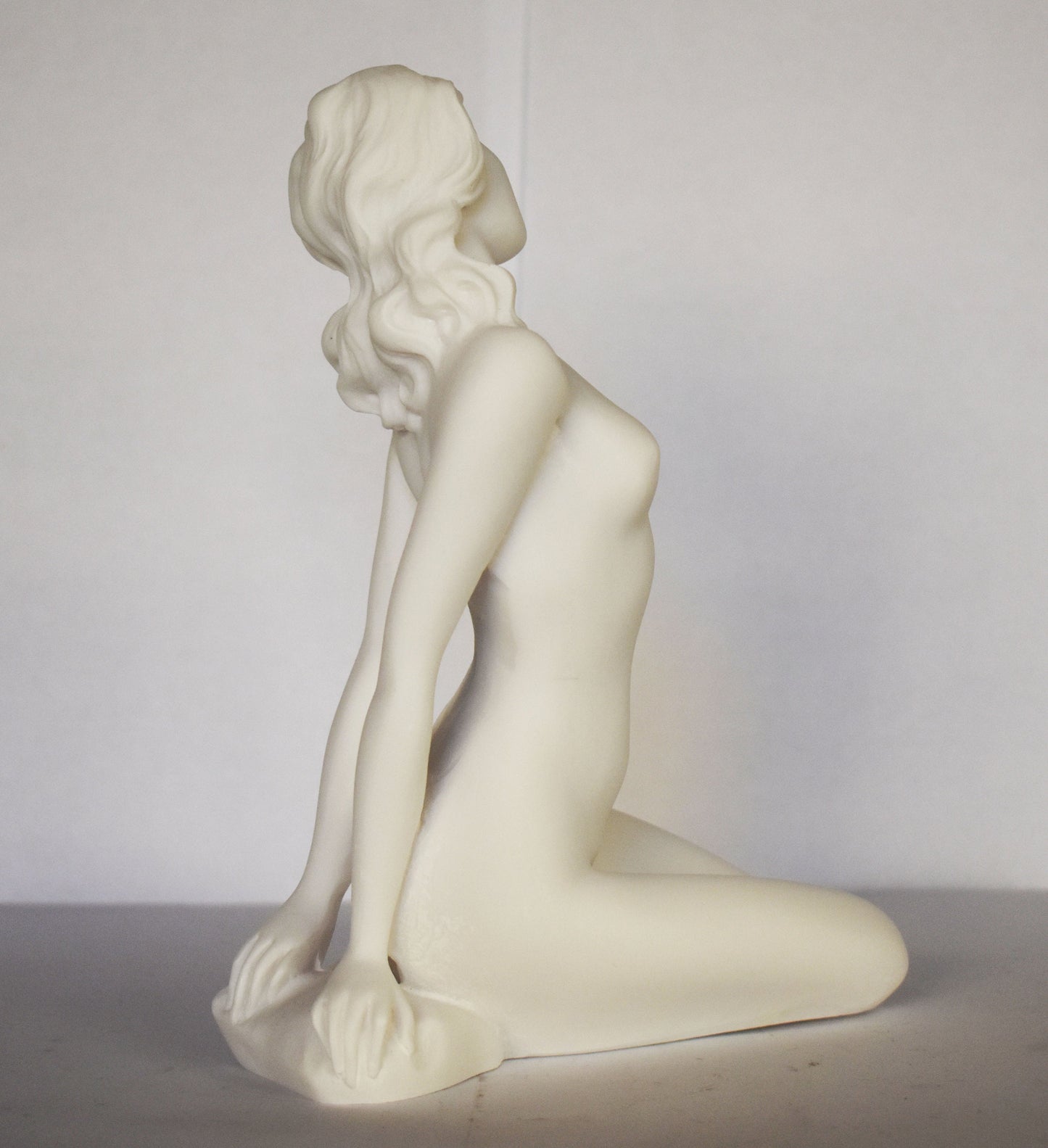 Naked Female Statue - Erotic Art - Sexy Pose - Beautiful Woman - Hot Body - Desire and Love - Alabaster Sculpture -