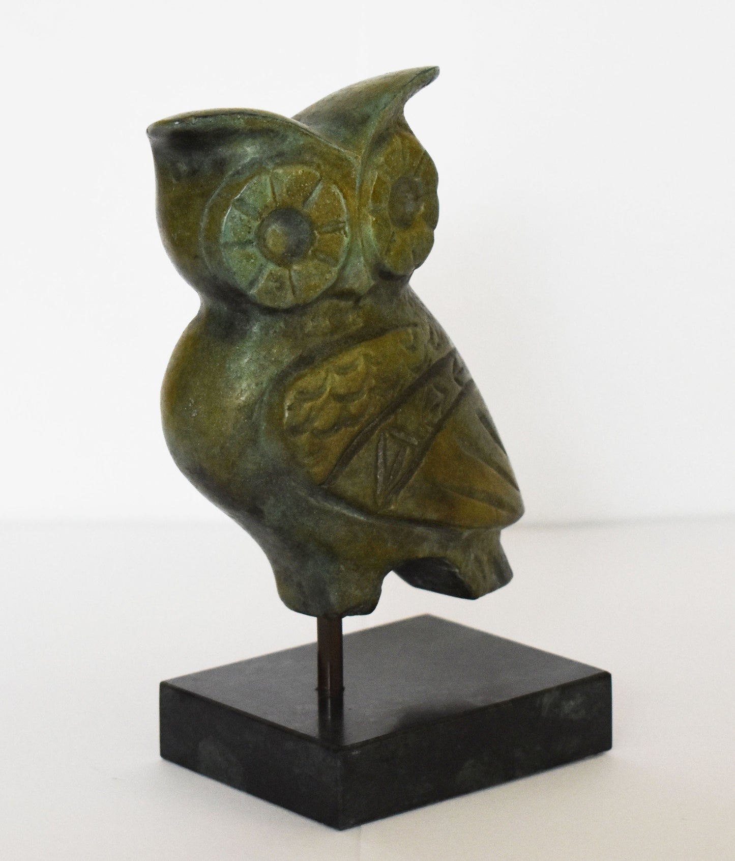 Owl of Wisdom and Intelligence - Small - Symbol of Goddess Athena Minerva - Ancient Greece - pure bronze  statue