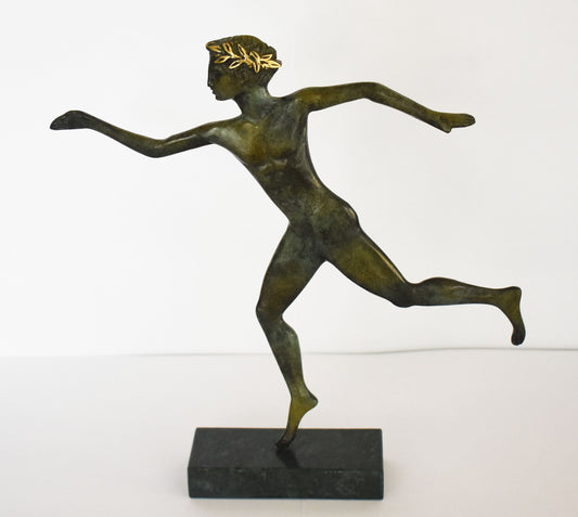 Runner - Ancient Greek Olympic Games - pure Bronze Sculpture