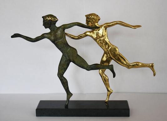 Runners - Ancient Greek Olympic Games - pure Bronze Sculpture