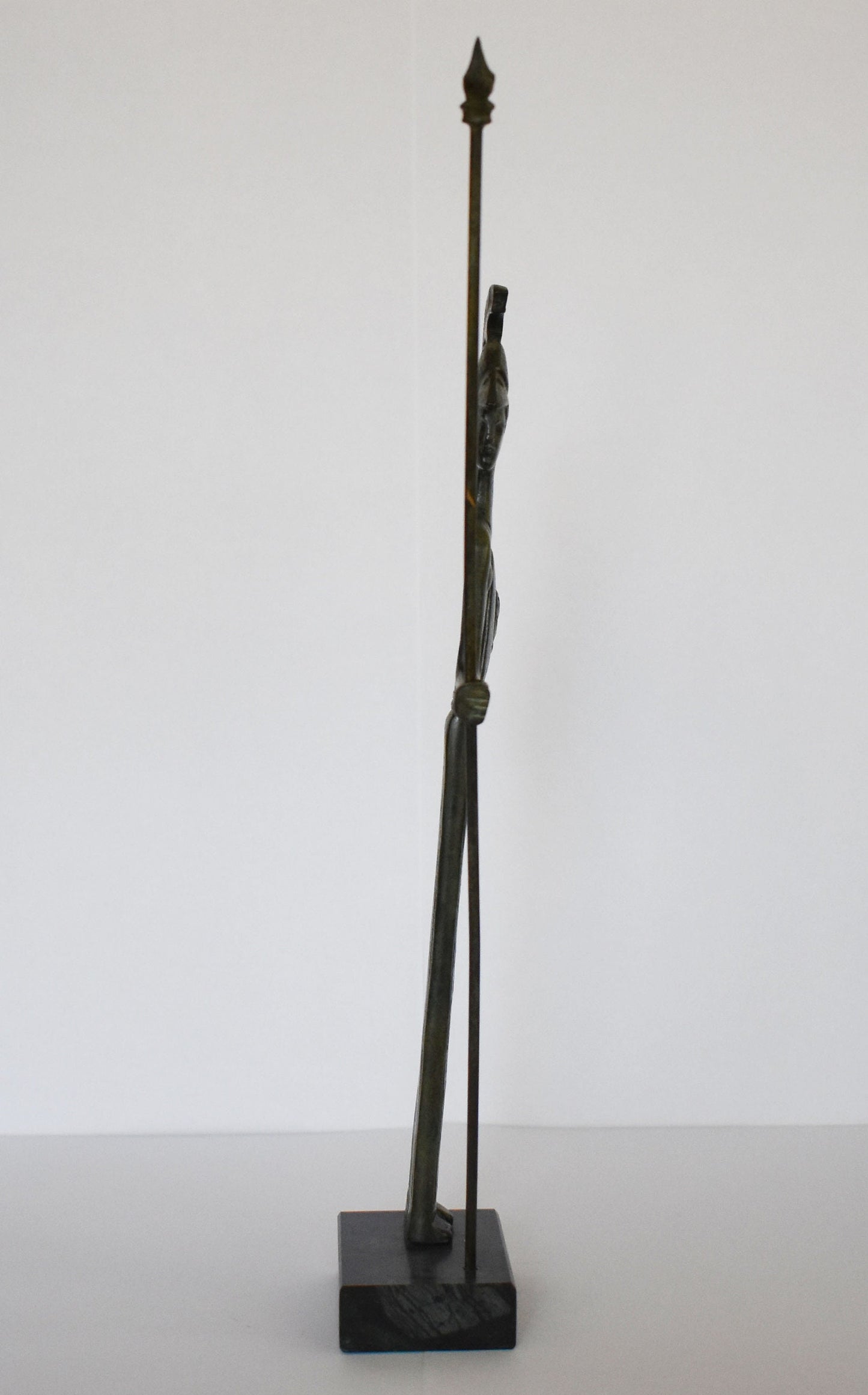 Athena Minerva with helmet, Spear and Shield - Greek Roman Goddess of wisdom, handicraft and warfare - Greek Mythology - pure bronze  statue