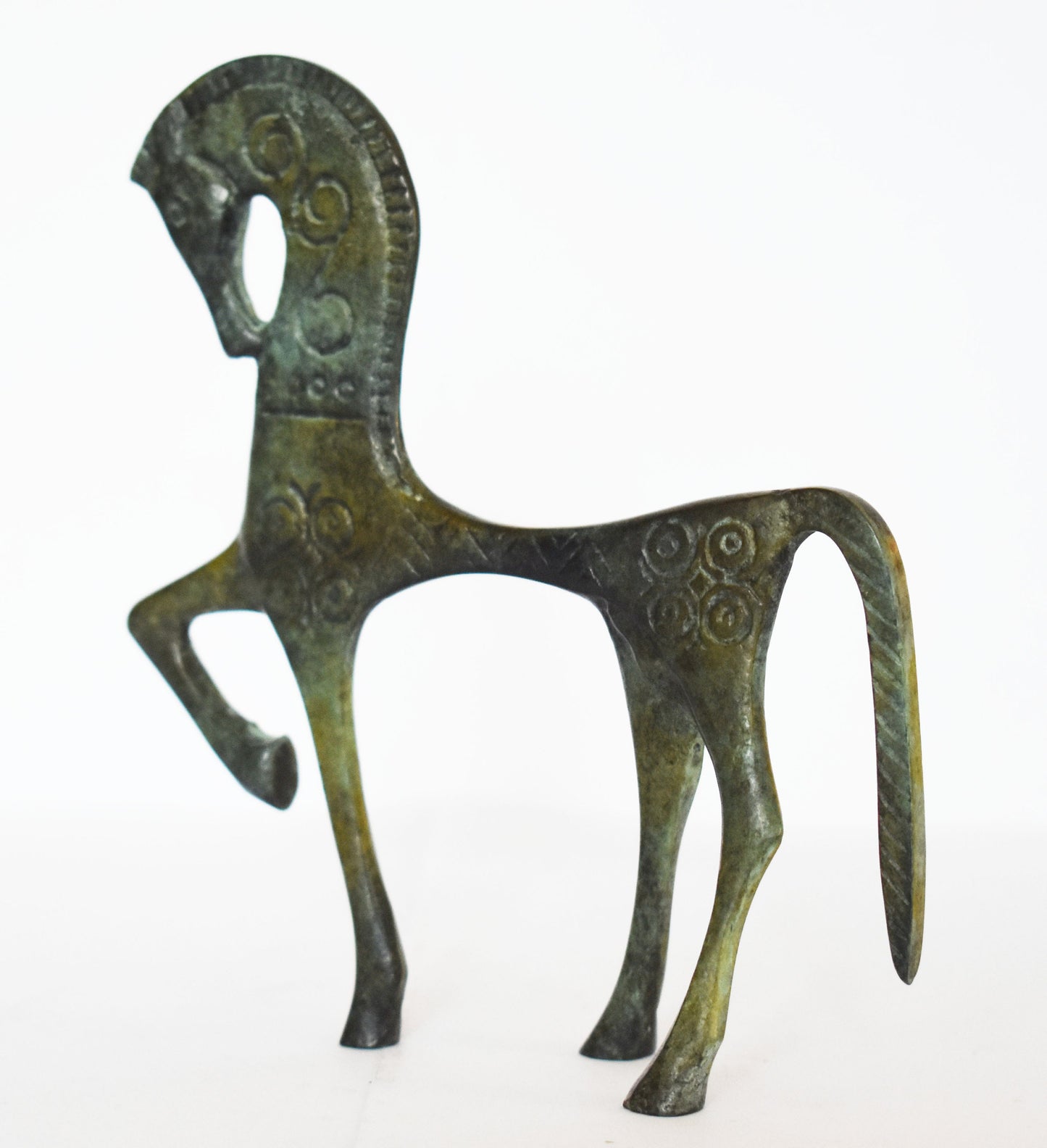 Greek Horse - Ancient - Symbol of Wealth and Prosperity- Small - Pure Bronze Statue