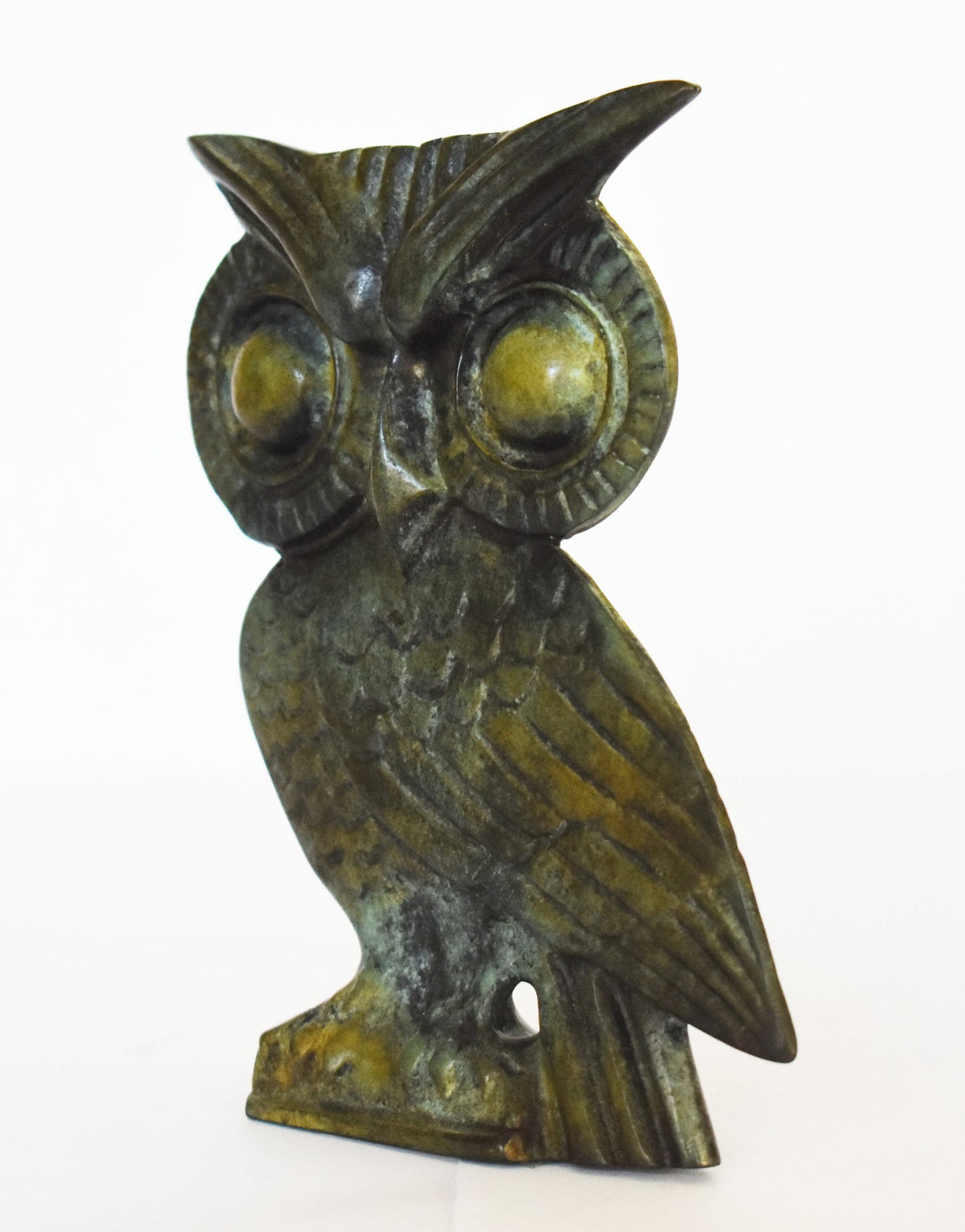 Owl of Wisdom and Intelligence - Symbol of Goddess Athena Minerva - change, transformation, intuitive development, good luck - Bronze