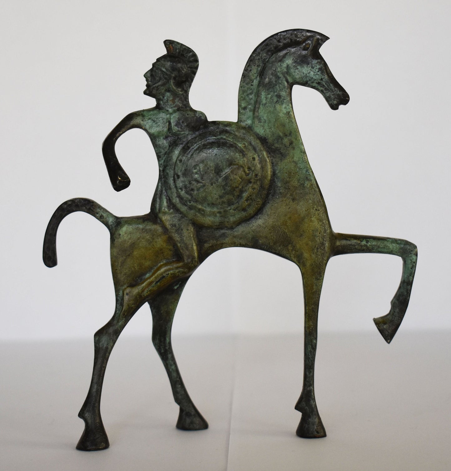 Ancient Greek Warrior on Horse - Battle of Marathon - Greco-Persian War - 490 BC - Pure Bronze Sculpture