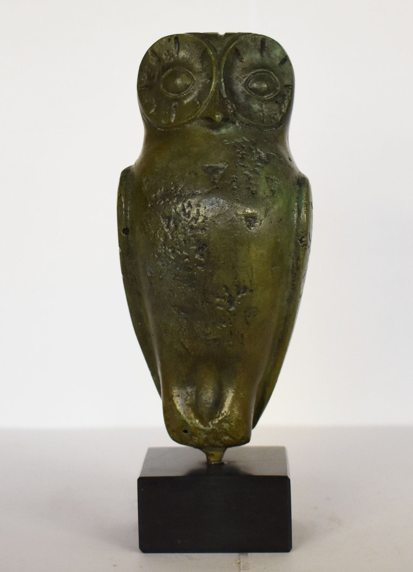 Owl of Wisdom and Intelligence - Symbol of Goddess Athena Minerva - Ancient Greece - Marble Base - Museum Replica - Pure Bronze  Statue