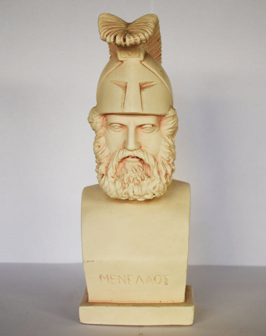 Menelaus - King of Sparta  - Husband of Helen - Brother of Agamemnon - Trojan War - Homer's Iliad - Museum Reproduction - Head Bust