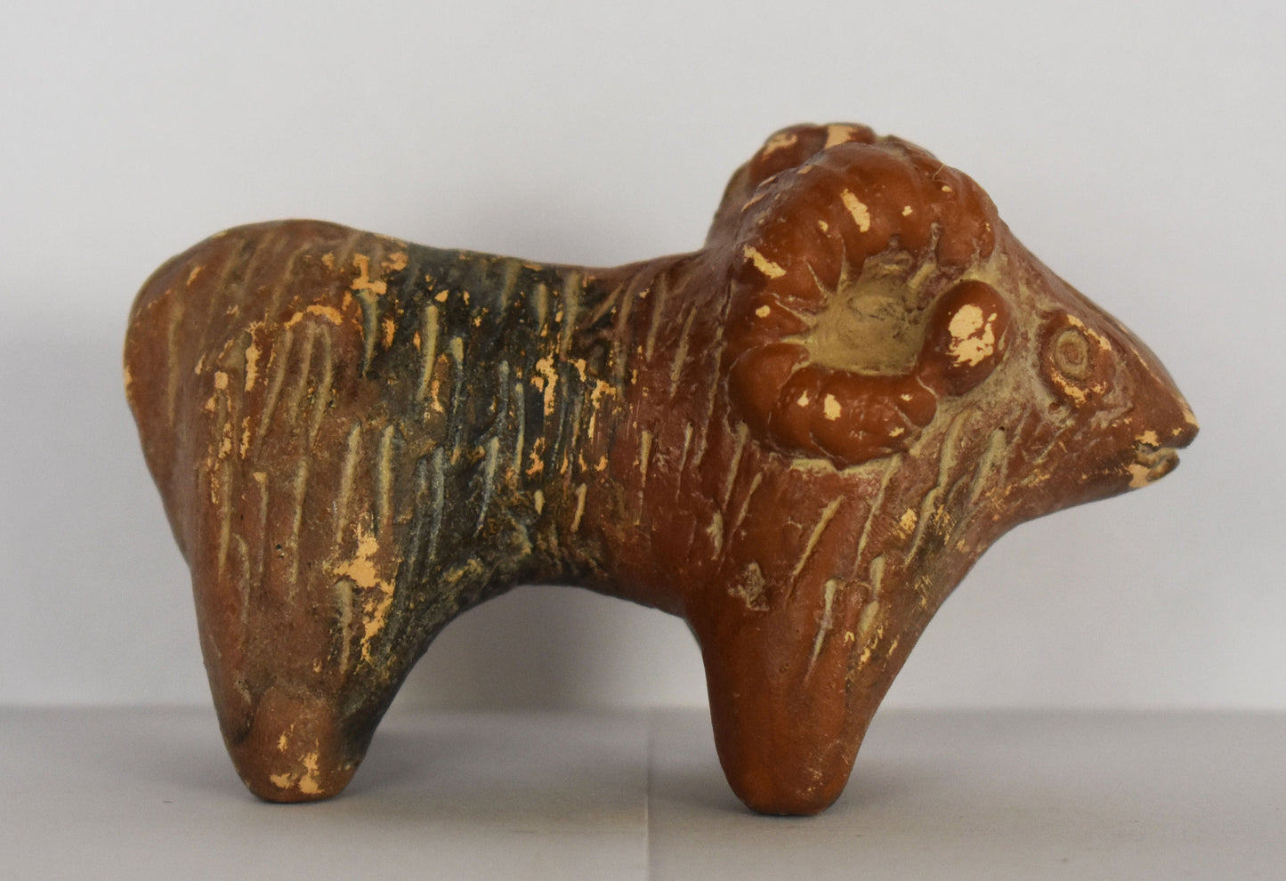 Bull figurine  -  Mycenaean - 1100 BC - Symbol of Rebirth, Wealth and Abundance - Miniature - Museum Reproduction - Ceramic Artifact