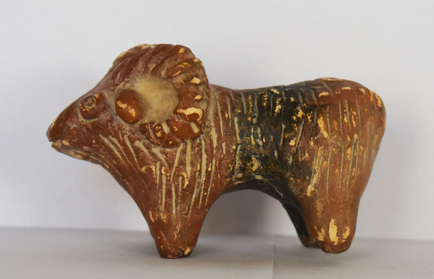 Bull figurine  -  Mycenaean - 1100 BC - Symbol of Rebirth, Wealth and Abundance - Miniature - Museum Reproduction - Ceramic Artifact